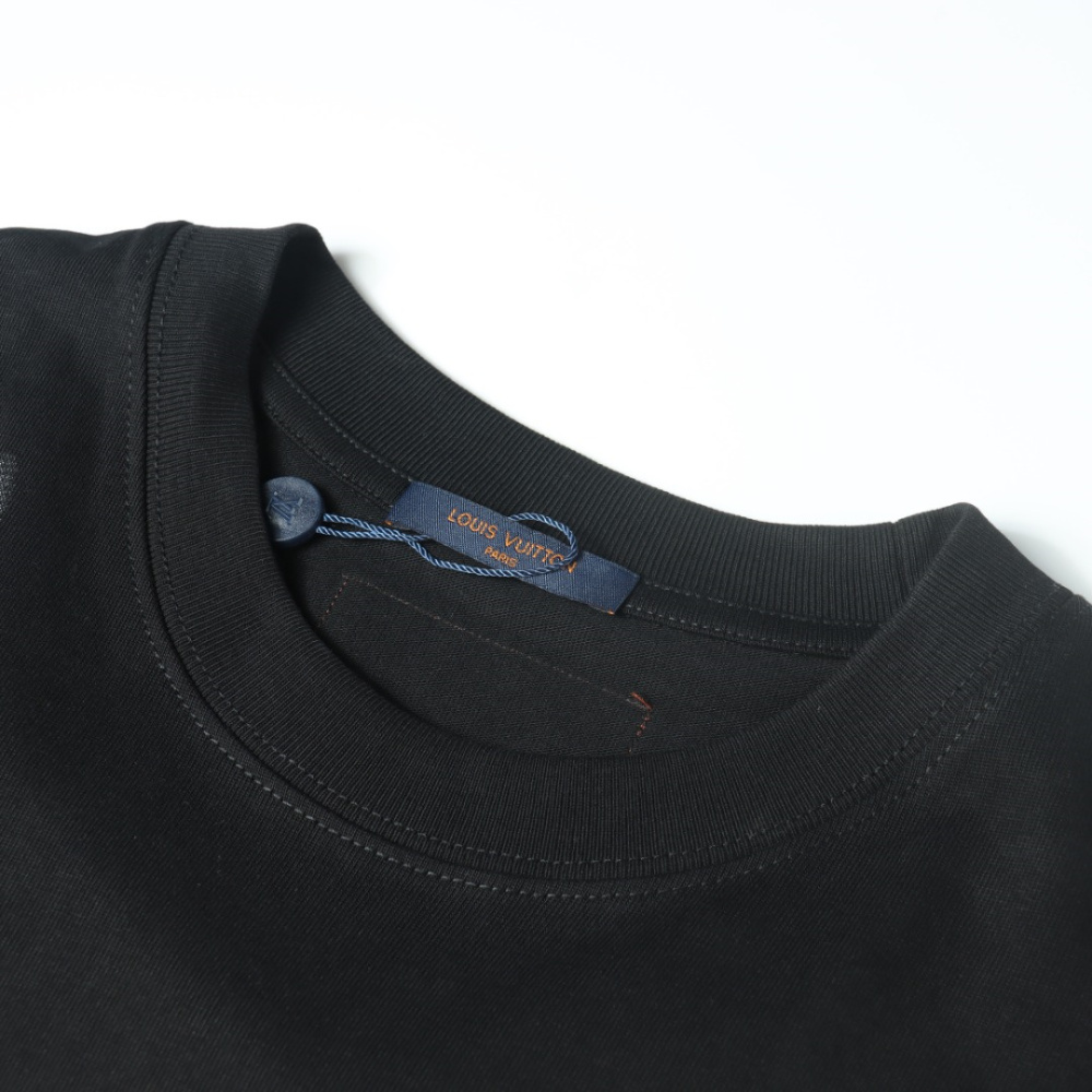 高仿LV*SS24系列1AFR0018水墨印花短袖黑色