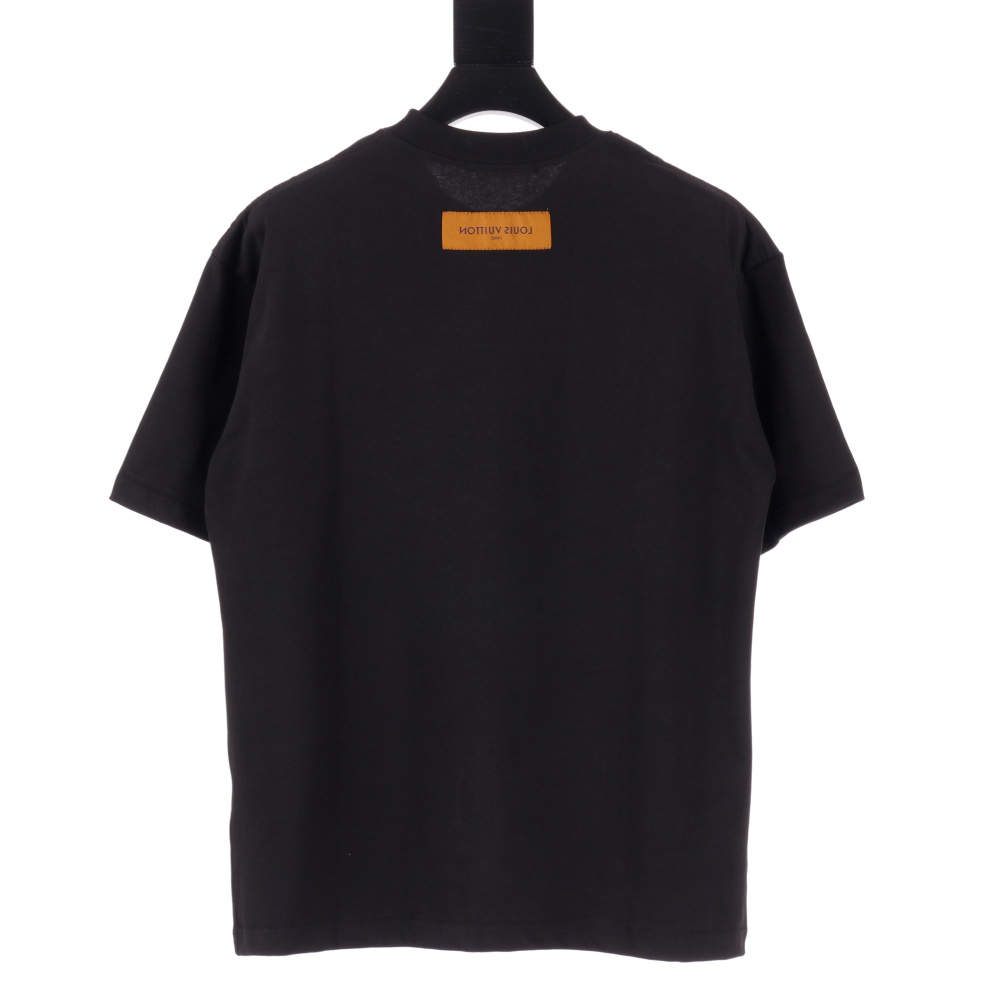 高仿LV*SS24系列1AFR0031保齡球塗層T恤黑色