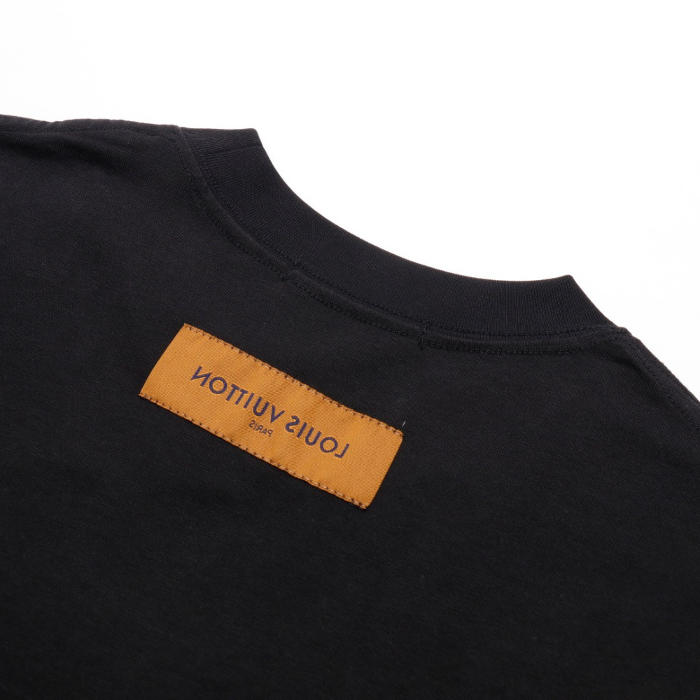 高仿LV*SS24系列1AFR0031保齡球塗層T恤黑色
