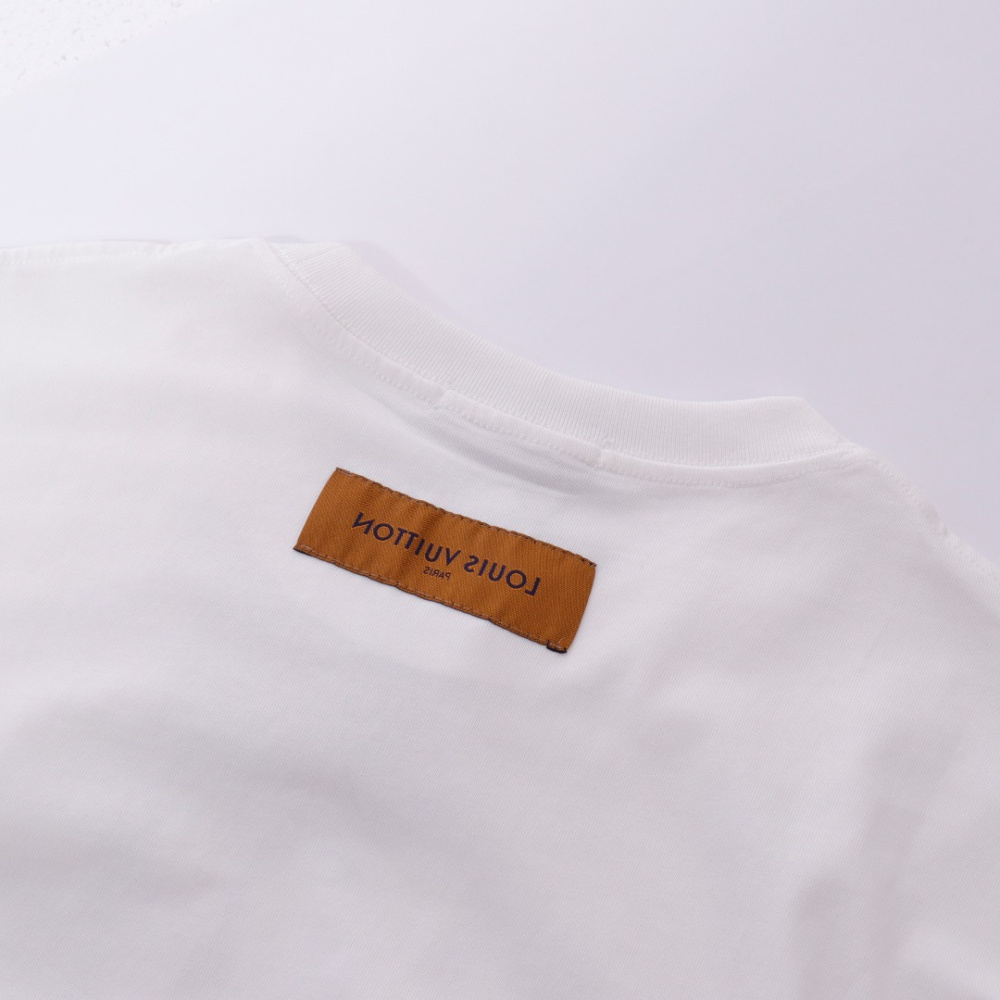 高仿LV*SS24系列1AFR0031保齡球塗層T恤白色