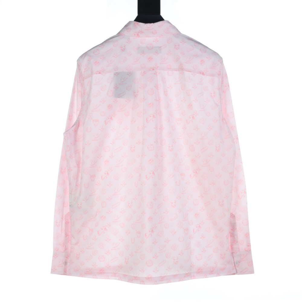 高仿LV*SS24系列1AFQ05聯名款長袖襯衫粉色