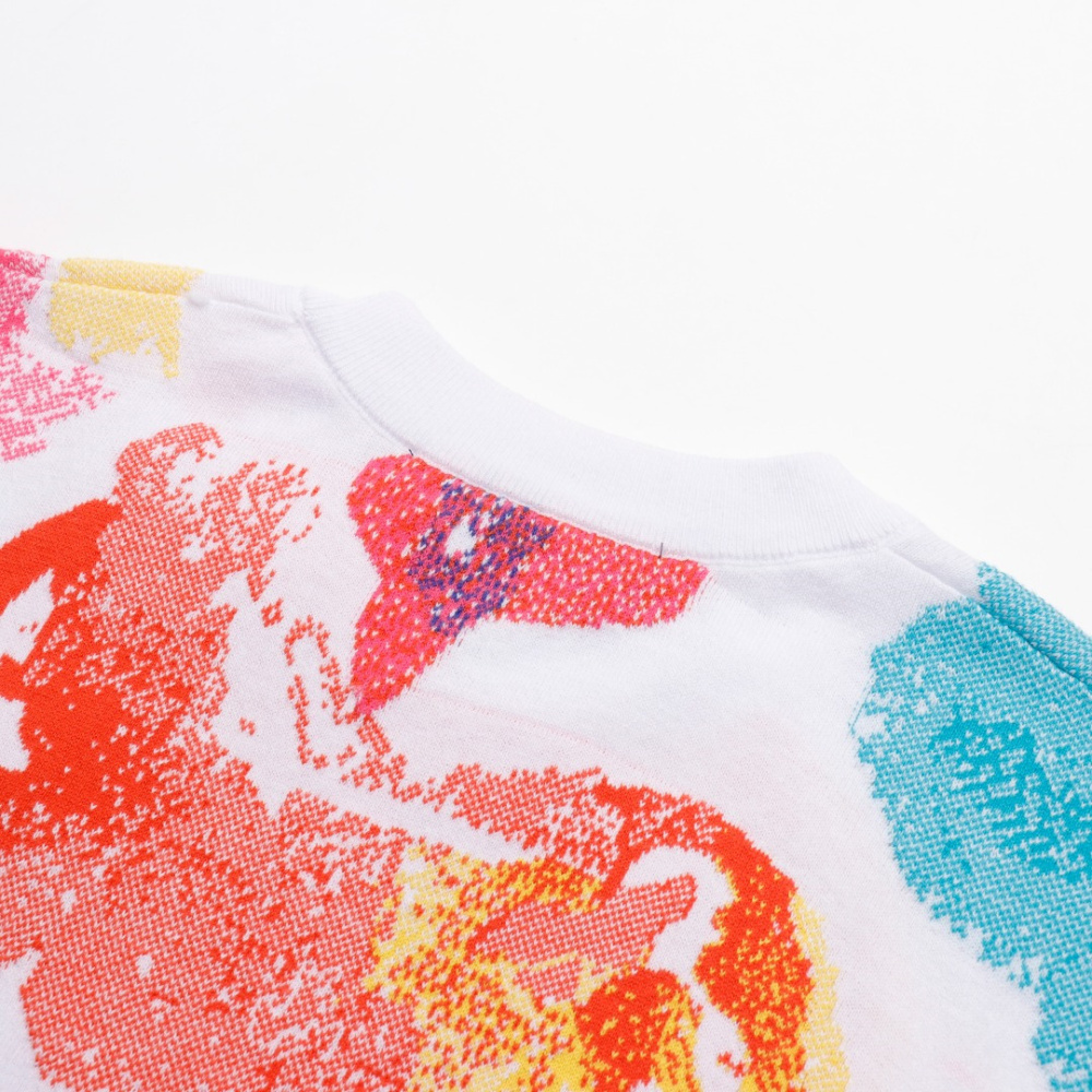 高仿LV*SS21系列1A8QWA水墨渲染刺繡T恤白色