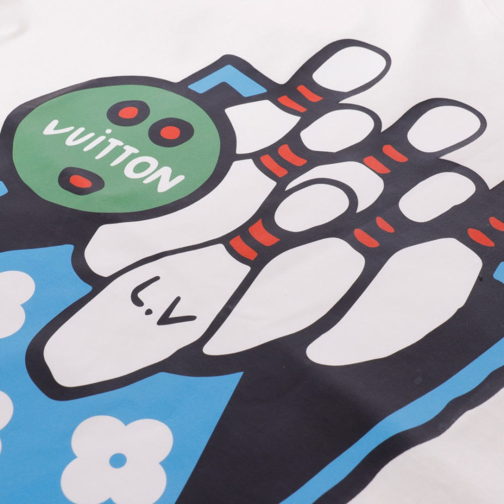 高仿LV*SS24系列1AFR0031保齡球塗層T恤白色