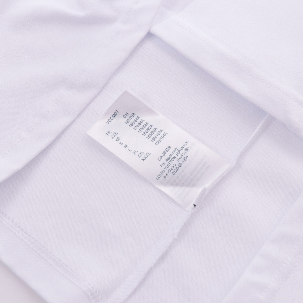 高仿LV*1AFR0034背後小花塗層T恤白色