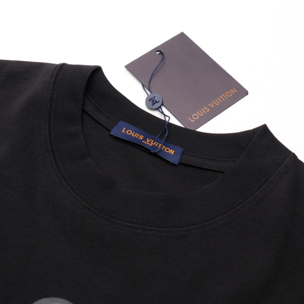 高仿LV*SS24系列1AFR0031保齡球塗層T恤黑色