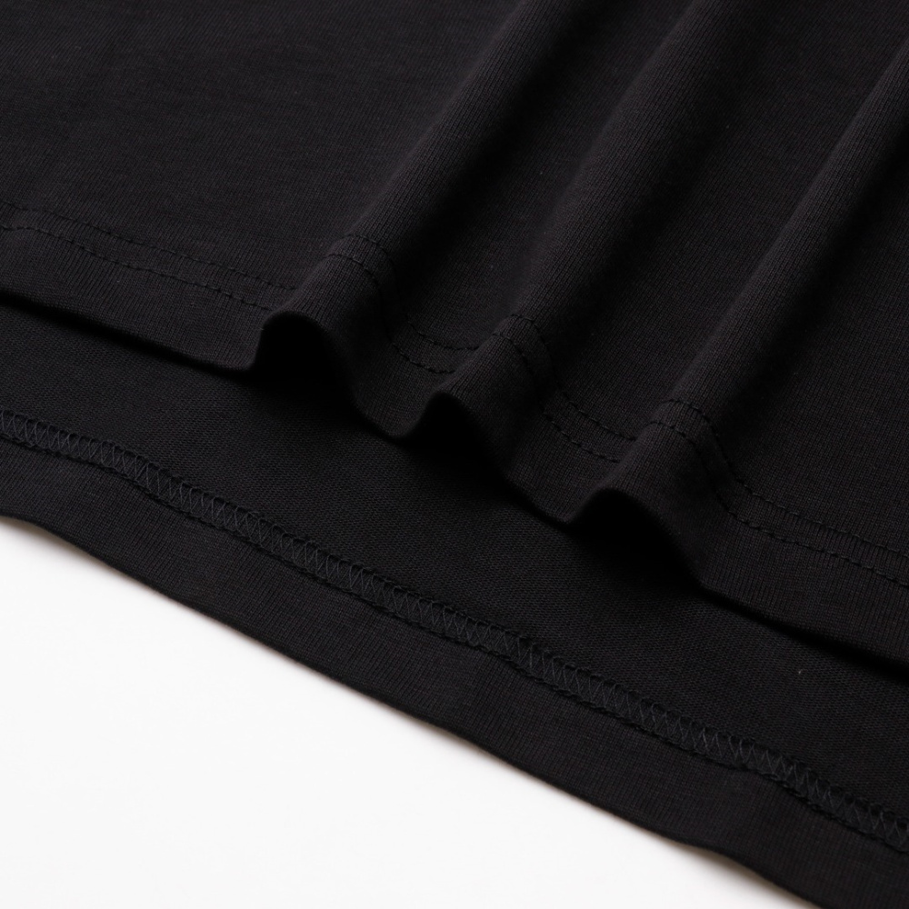 高仿LV*1AFR0035背後小花塗層T恤黑色