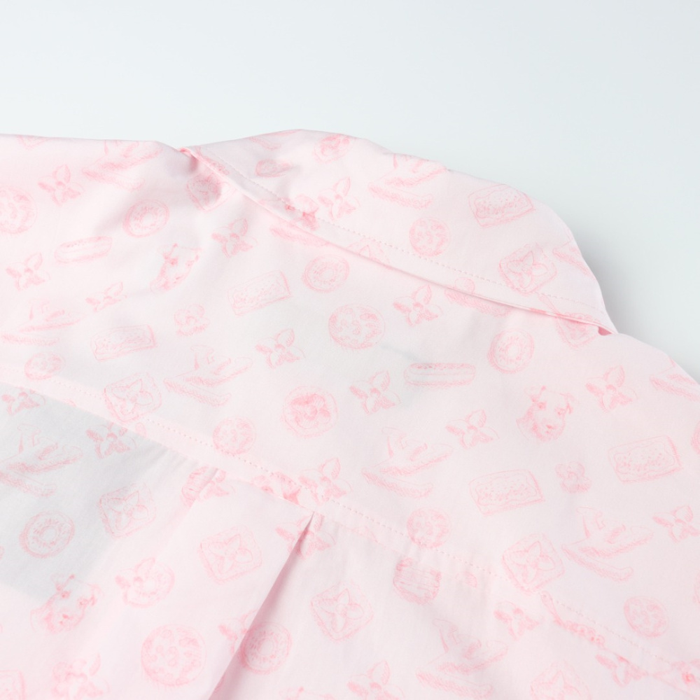 高仿LV*SS24系列1AFQ05聯名款長袖襯衫粉色