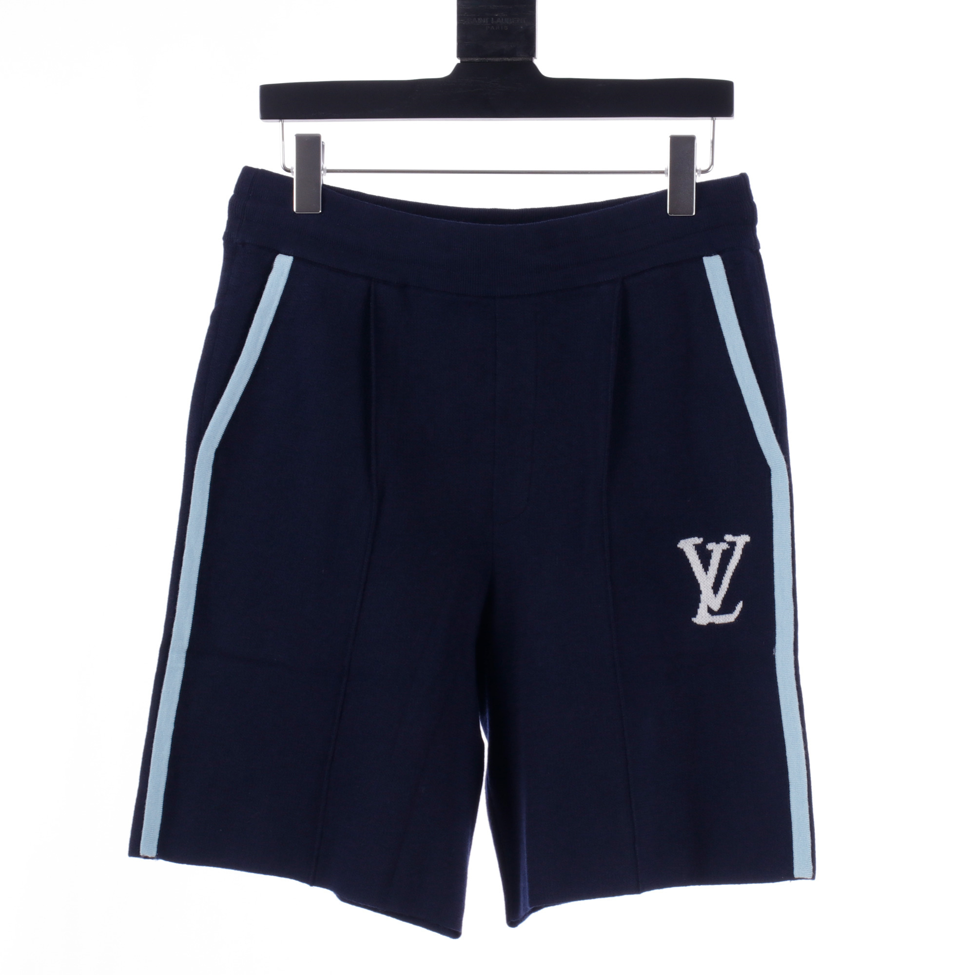 高仿LV*SS23系列1AFPXN徽標LOGO五分褲藍色