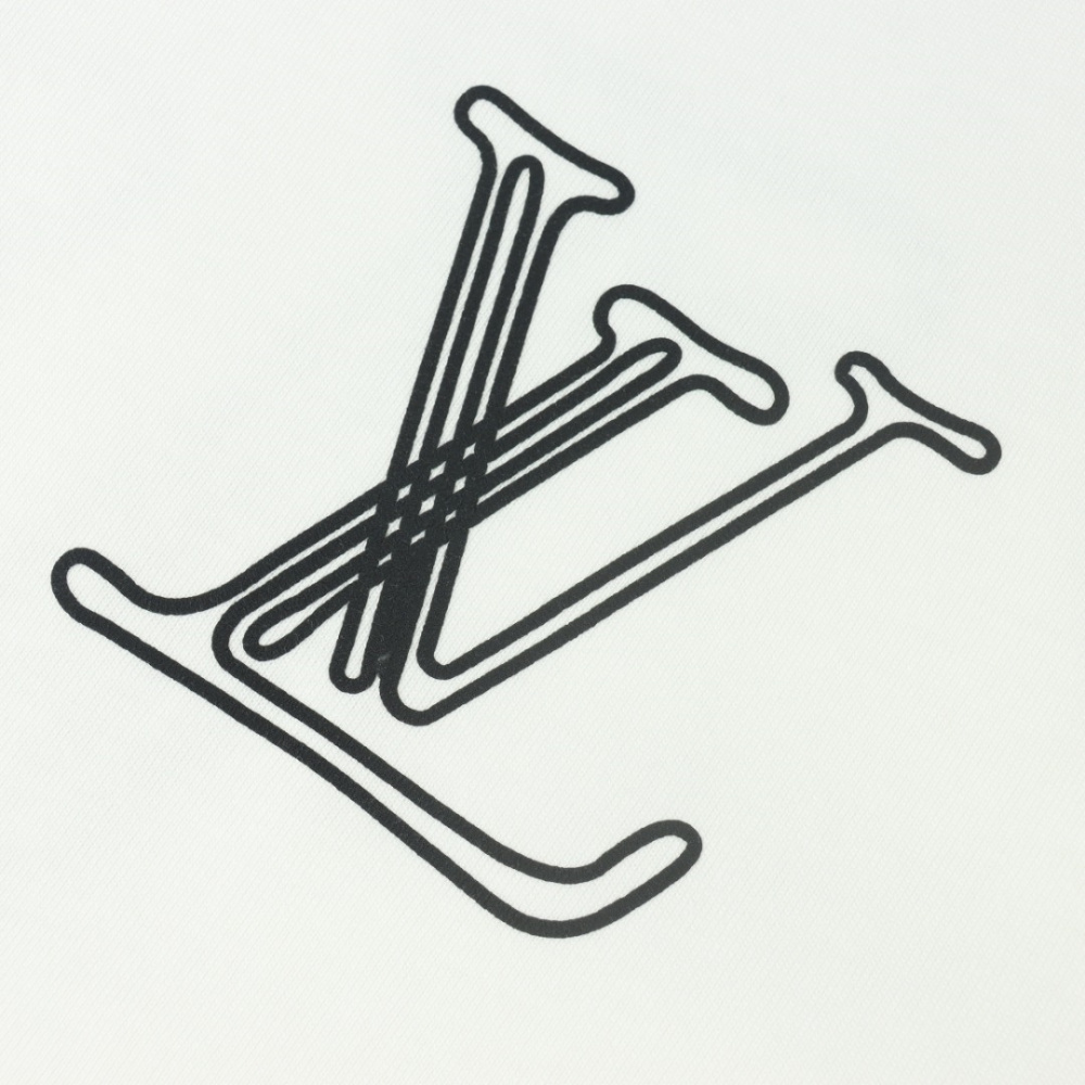 高仿LV*1AFR0027線條LOGOT恤白色