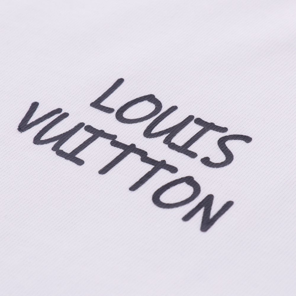 高仿LV*1AFR0034背後小花塗層T恤白色