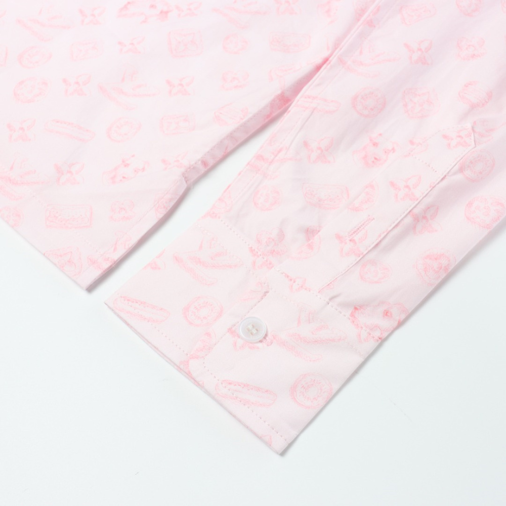 高仿LV*SS24系列1AFQ05聯名款長袖襯衫粉色