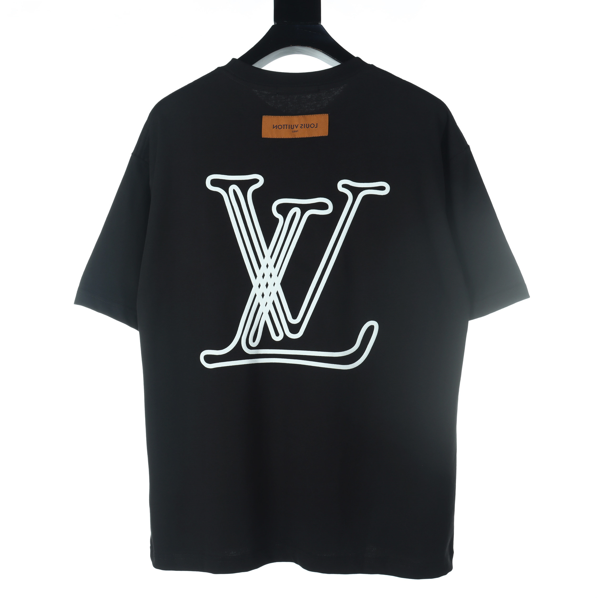 高仿LV*1AFR0027線條LOGOT恤黑色