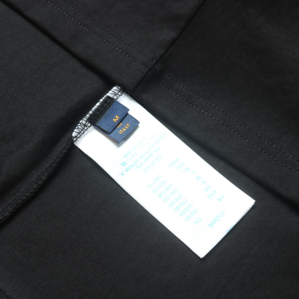 高仿LV*1AFR0040拖鞋麂皮貼佈T恤黑色