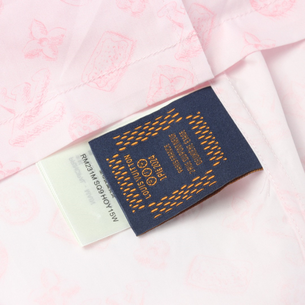 高仿LV*SS24系列1AFQ05聯名款長袖襯衫粉色