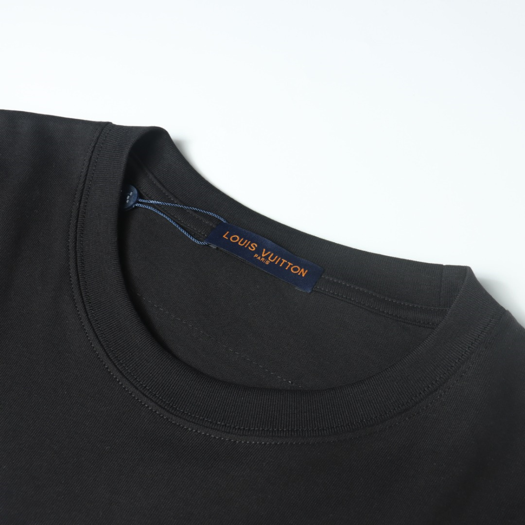 高仿LV*1AFR0049塗層LOGO短袖T恤白色