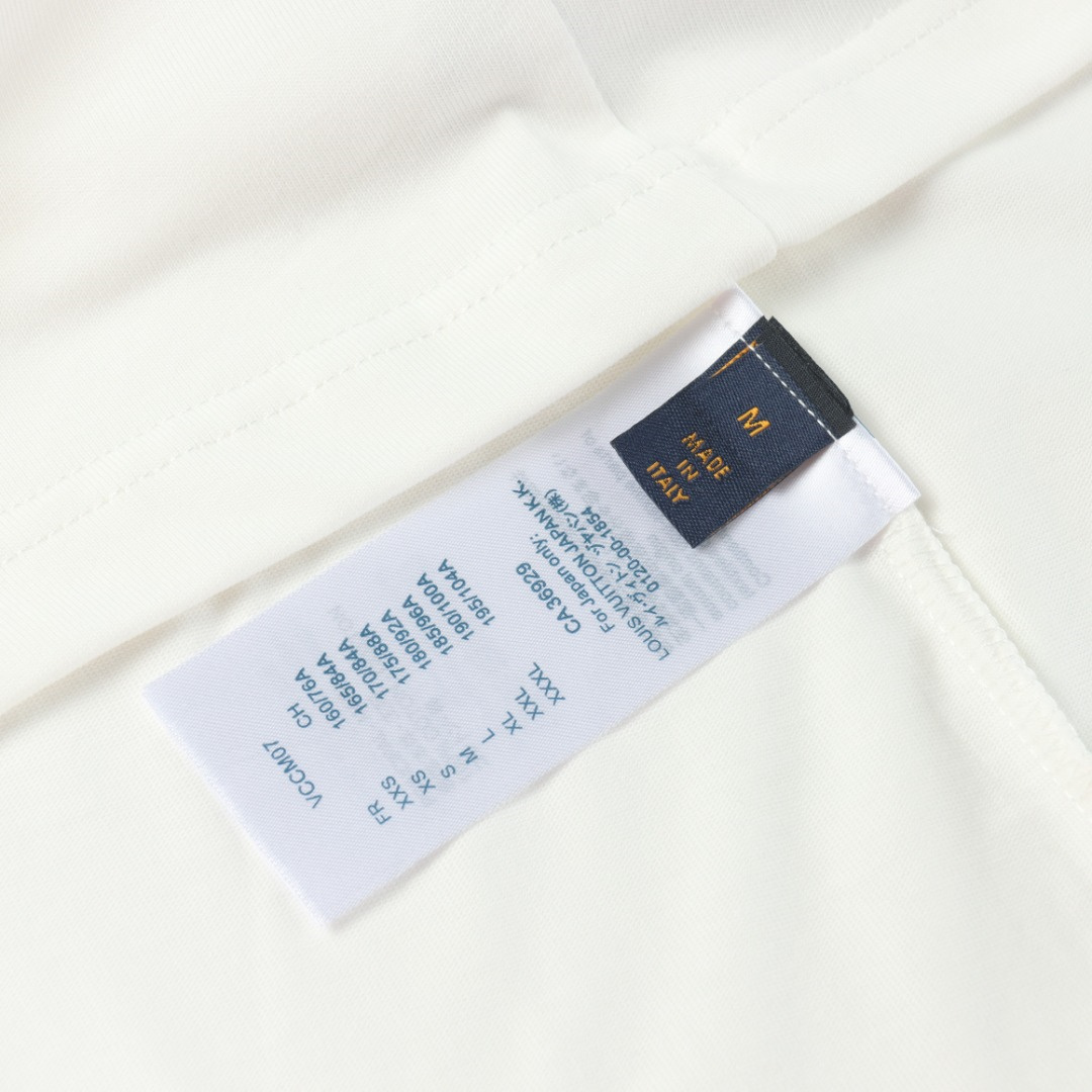 高仿LV*1AFR0050碎墨LOGO短袖T恤白色