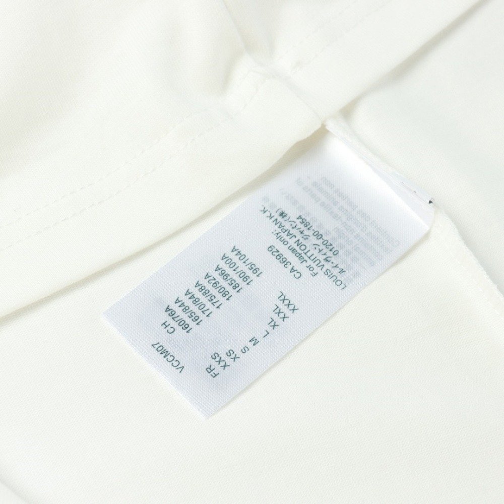 高仿LV*1AFR0048塗層LOGO短袖T恤白色