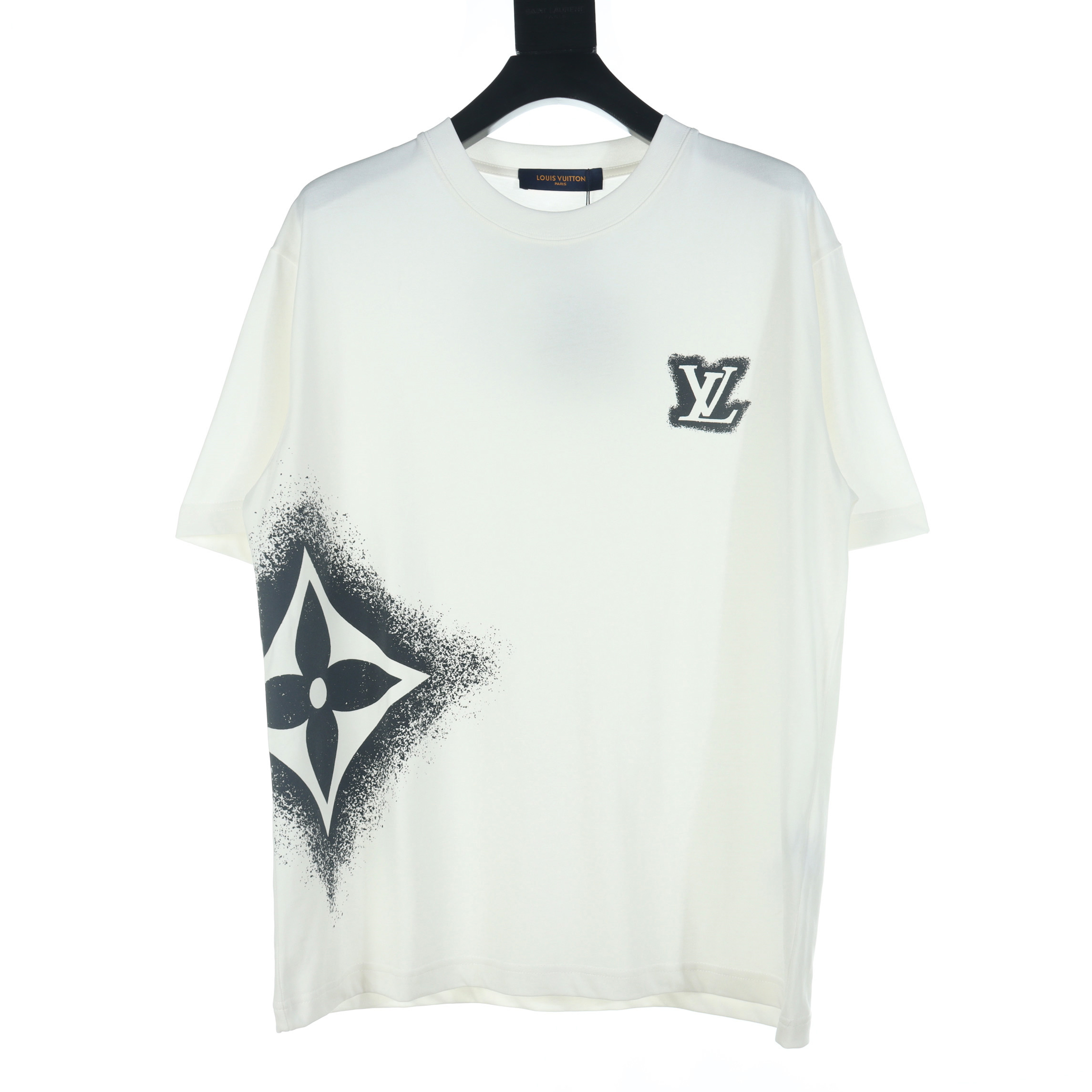 高仿LV*1AFR0050碎墨LOGO短袖T恤白色