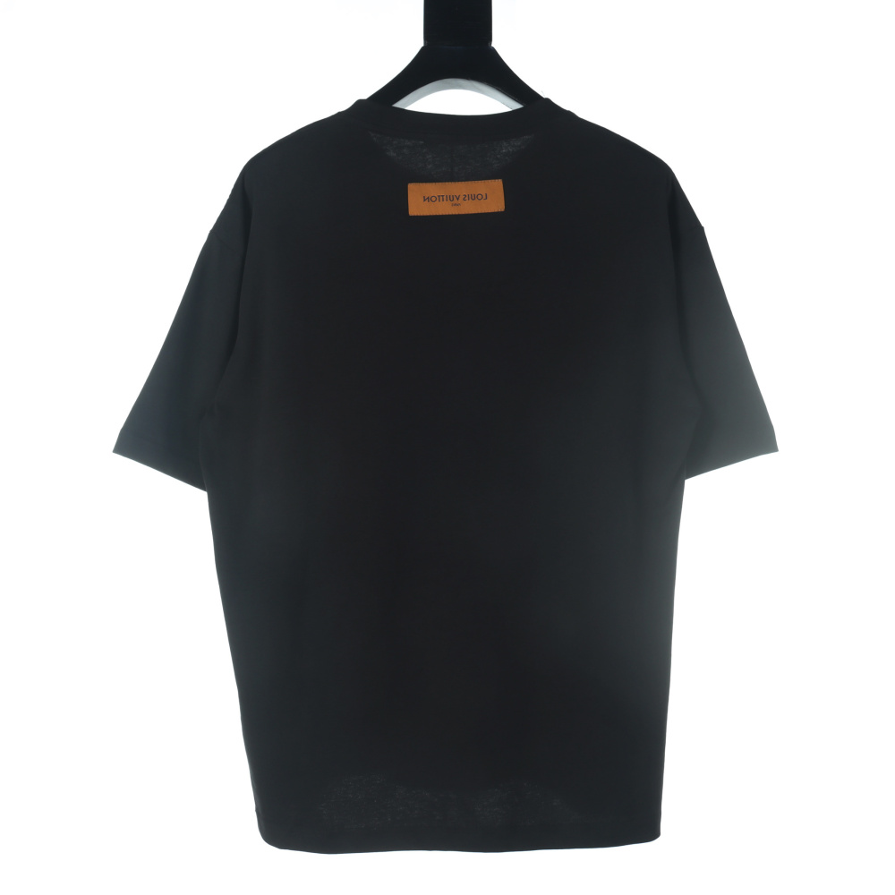 高仿LV*1AFR0049塗層LOGO短袖T恤白色