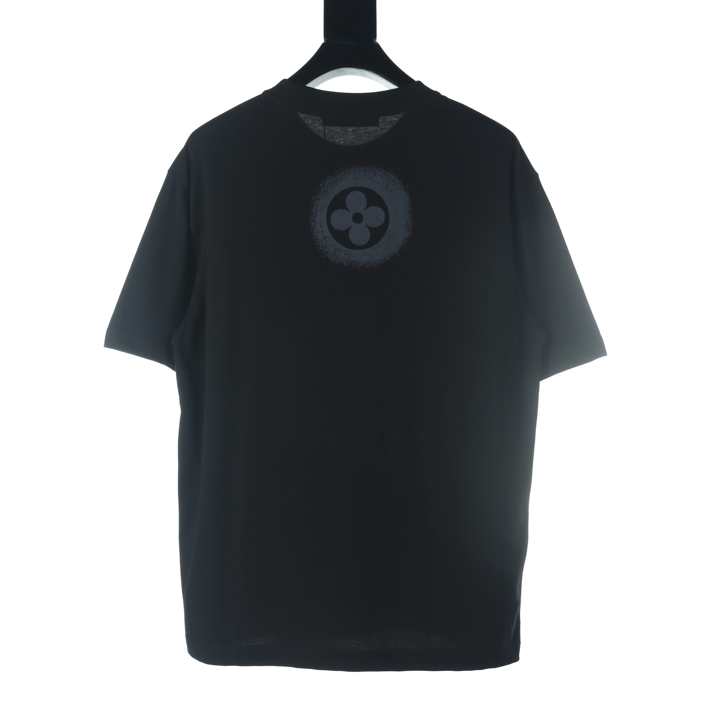 高仿LV*1AFR0051碎墨LOGO短袖T恤黑色
