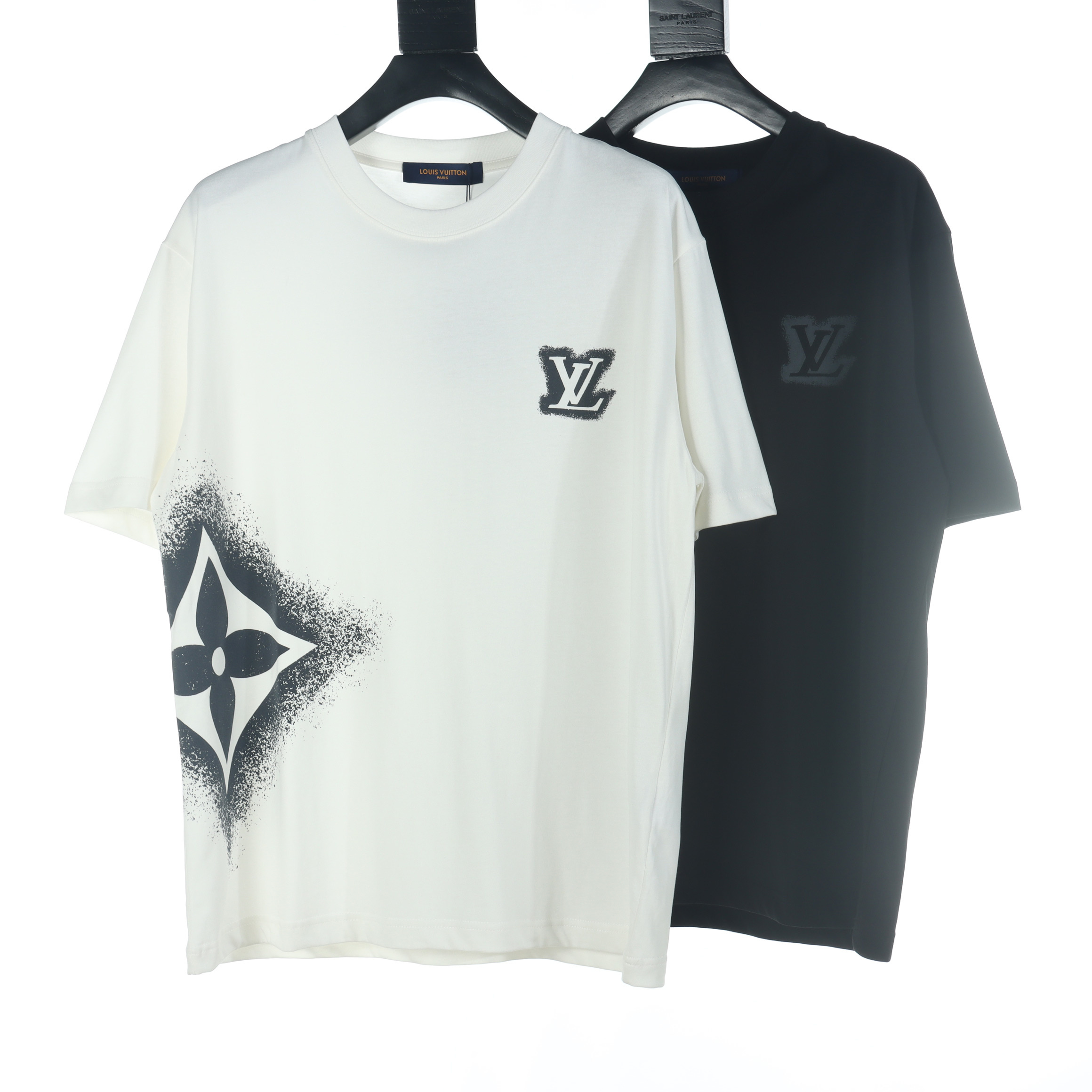 高仿LV*1AFR0050碎墨LOGO短袖T恤白色