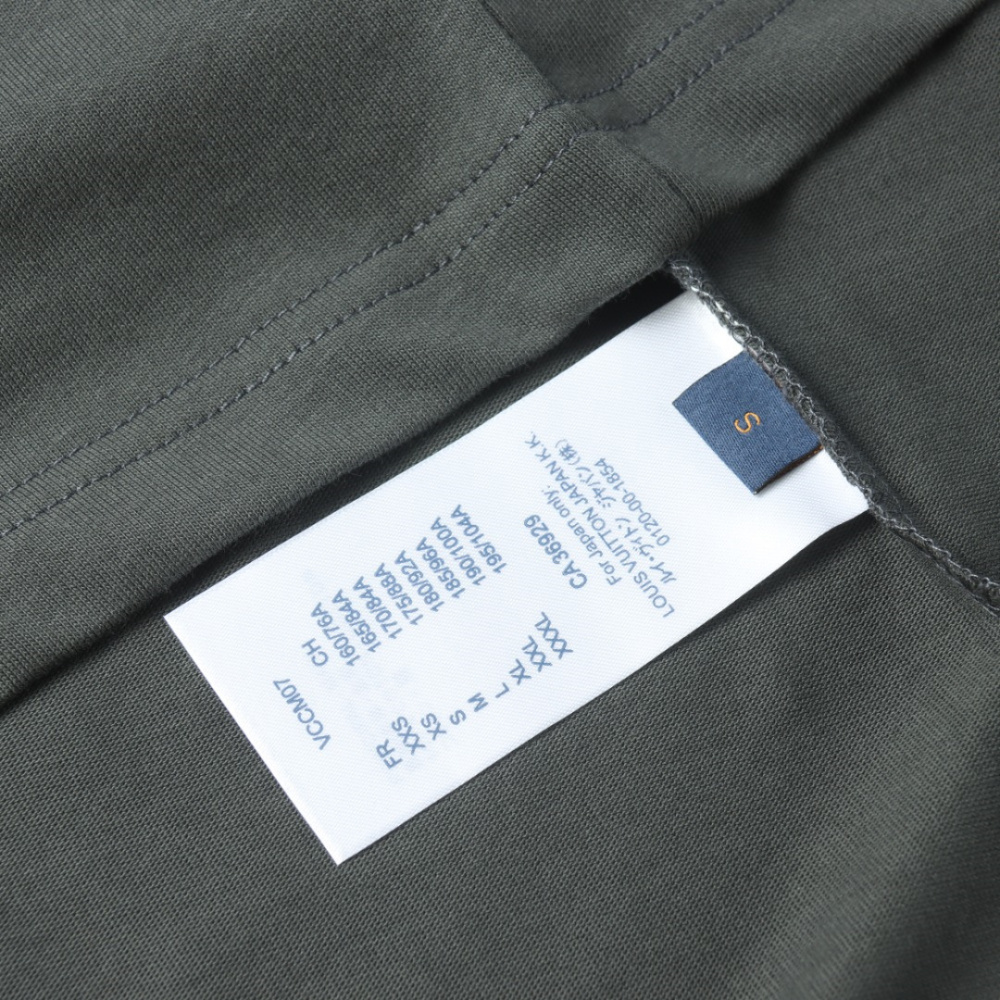 高仿LV*1AFR0046壓膠字母短袖T恤深灰