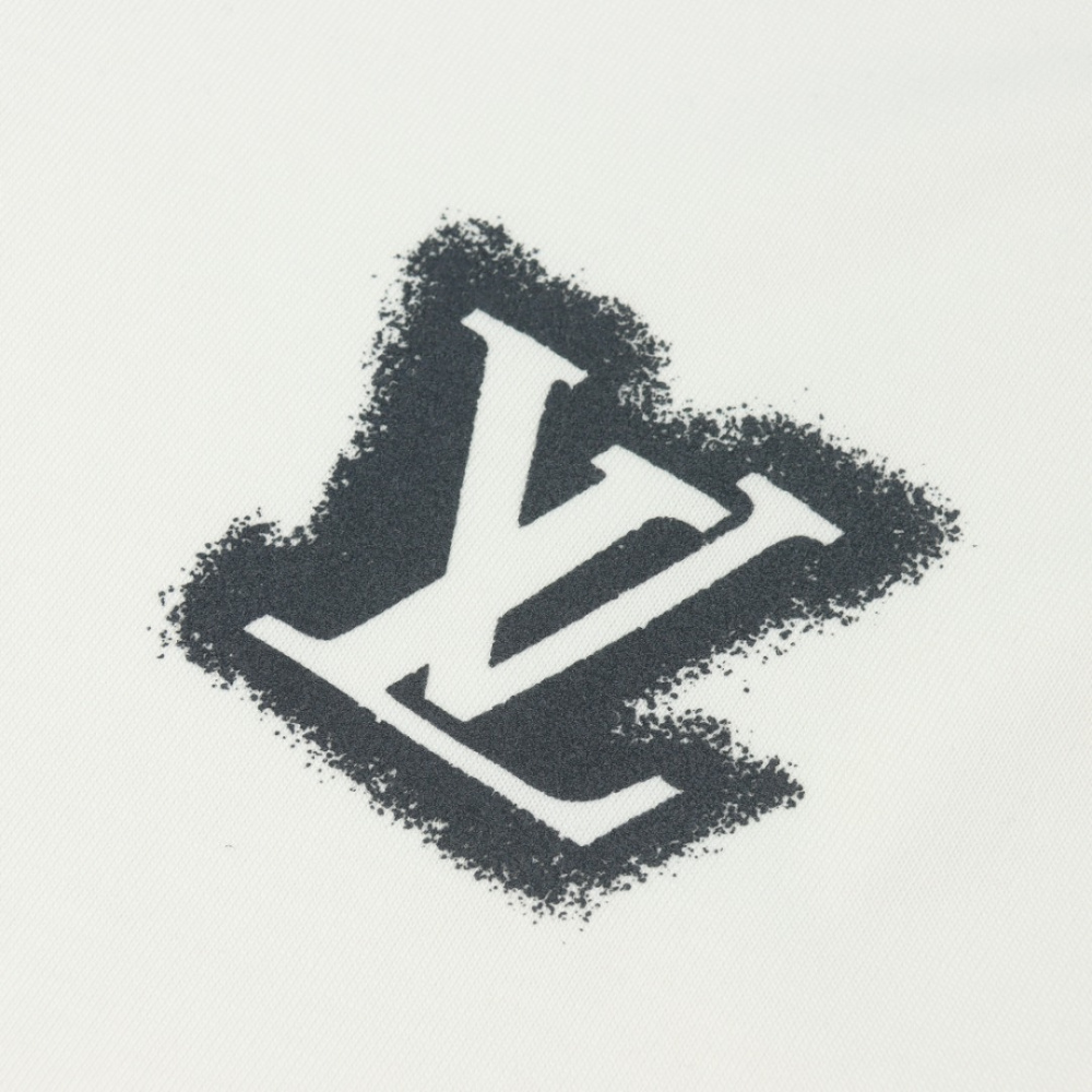 高仿LV*1AFR0050碎墨LOGO短袖T恤白色
