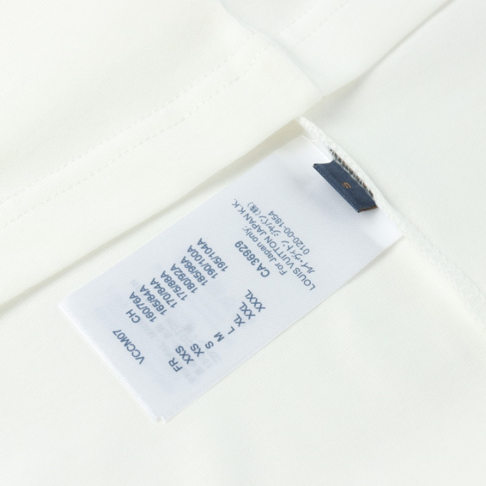 高仿LV*1AFR0045壓膠字母短袖T恤白色