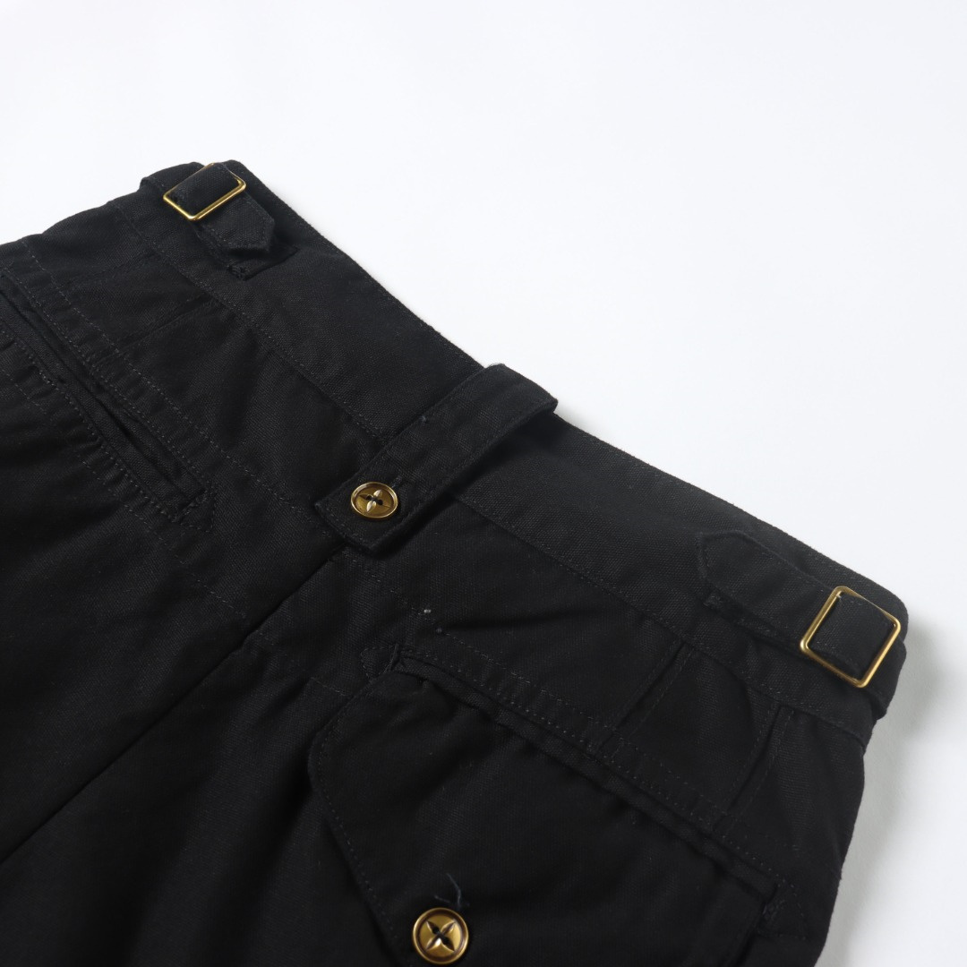 高仿LV*SS24系列1AFR0063金標LOGO工裝褲黑色