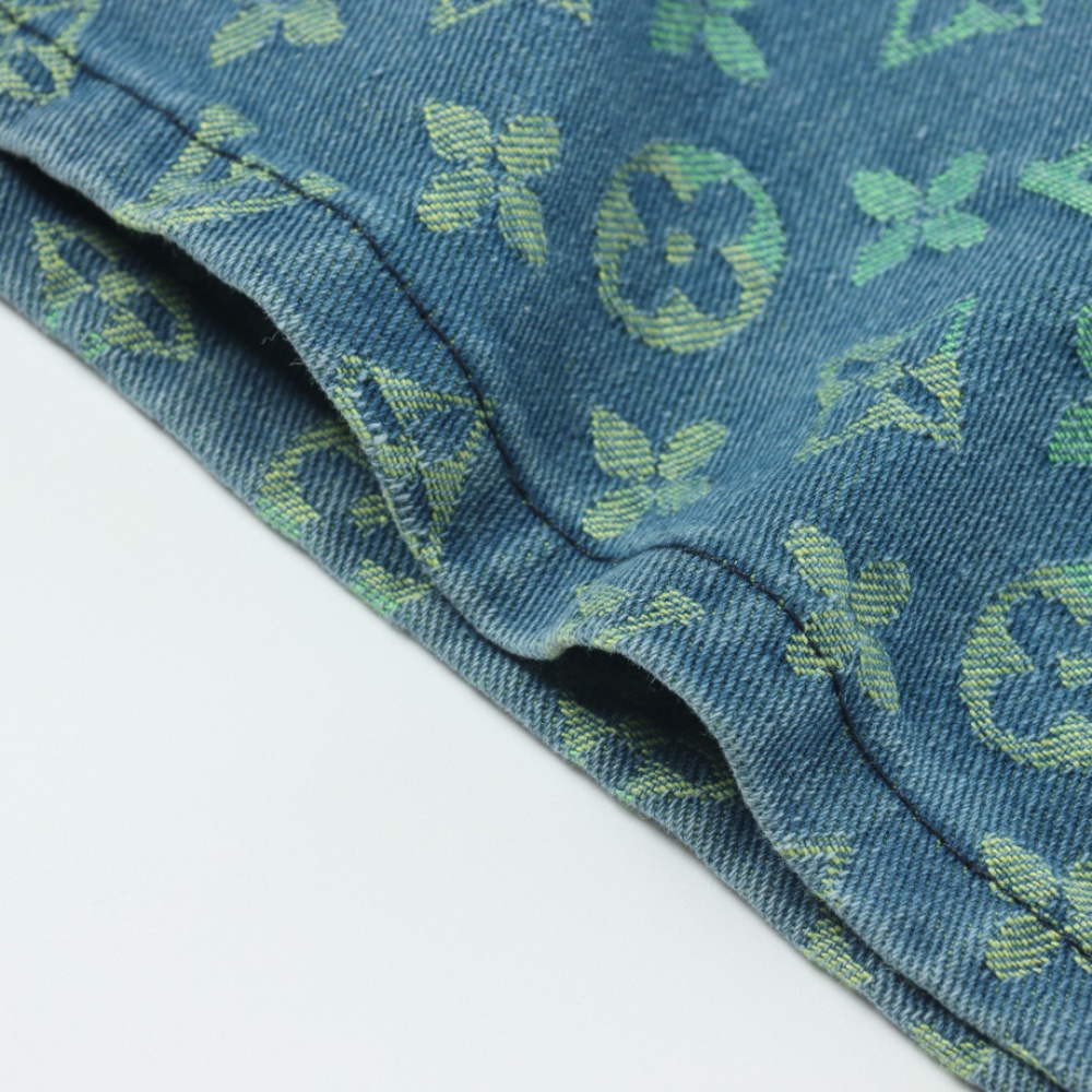 高仿LV*SS23系列1AB92X彩色提花牛仔套裝