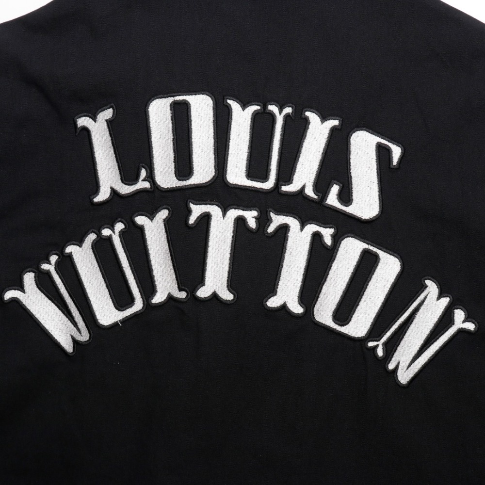 高仿LV*FW24系列1AFWTU字母刺繡襯衫黑色