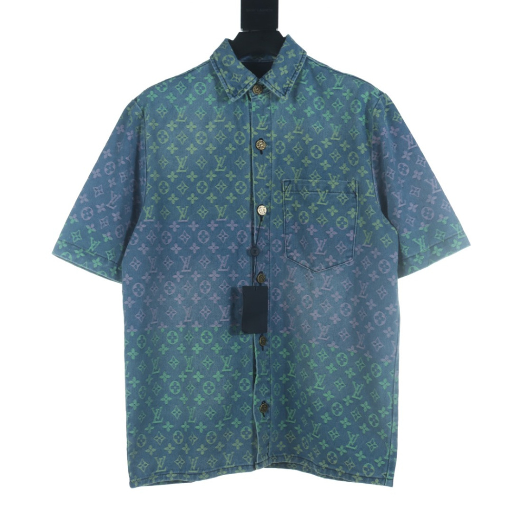 高仿LV*SS23系列1AB92X彩色提花牛仔套裝