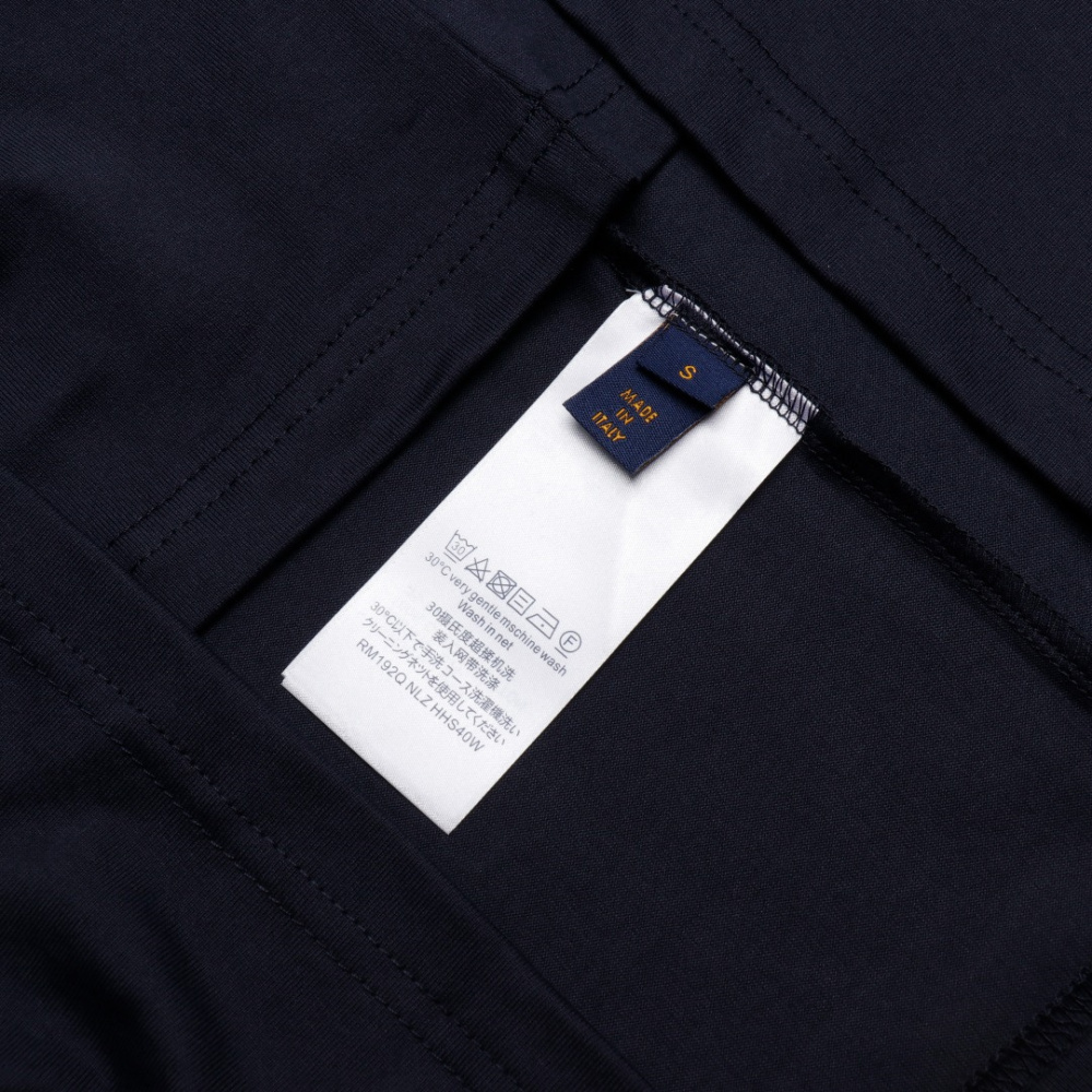 高仿LV*1AFR0058倒立字母印花短袖T恤黑色