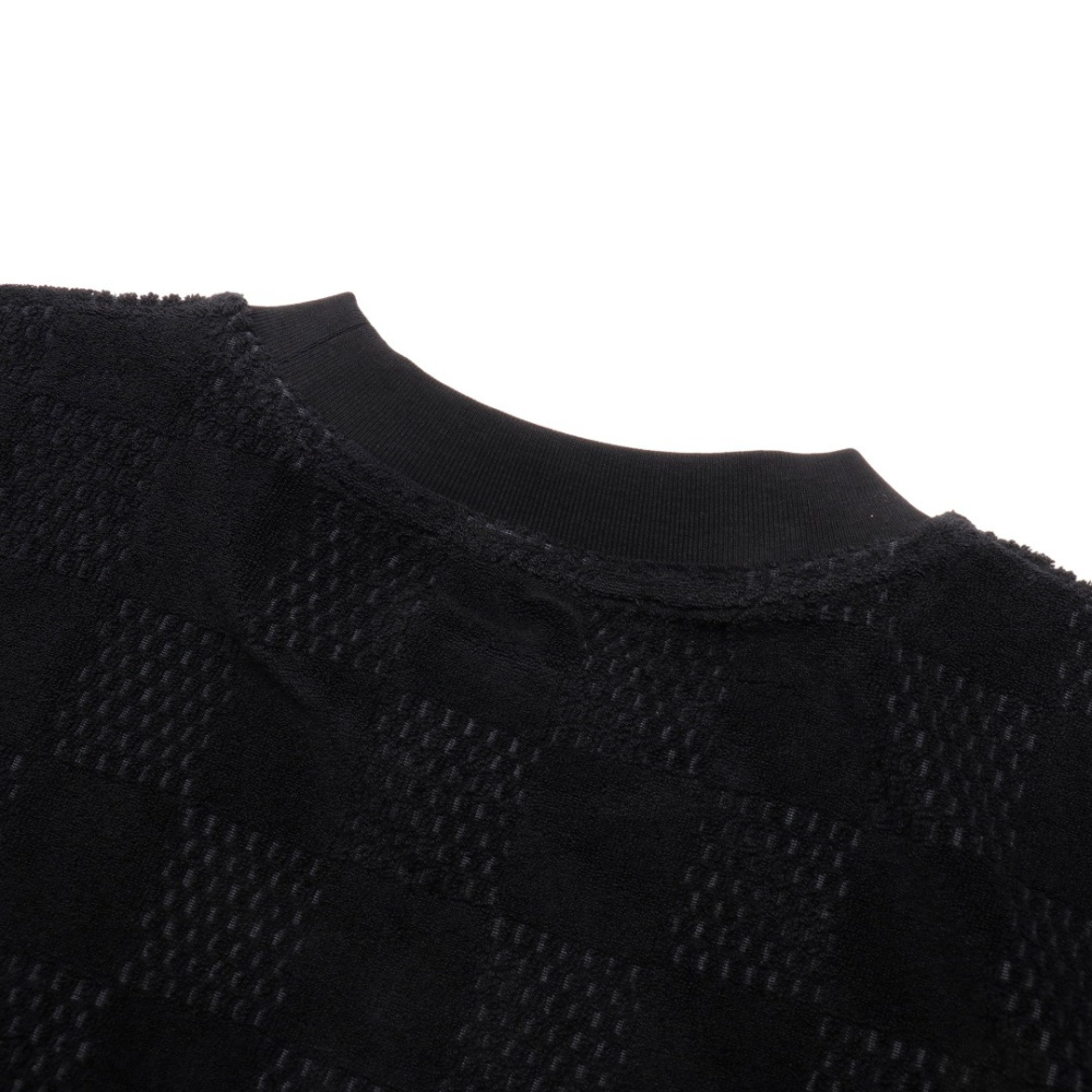 高仿LV*1AFR0056棋盤格短袖T恤黑色