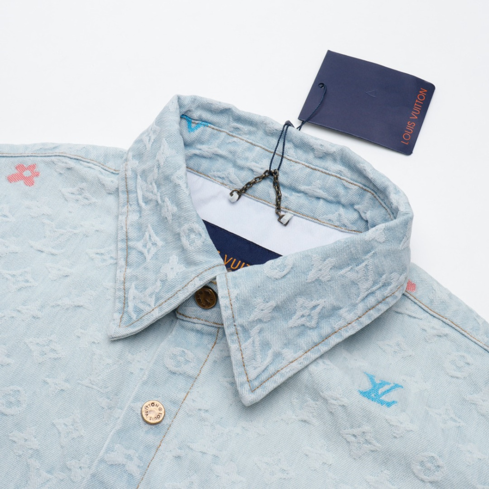 高仿LV*1AFR0064糖果繡花水泥牛仔套裝