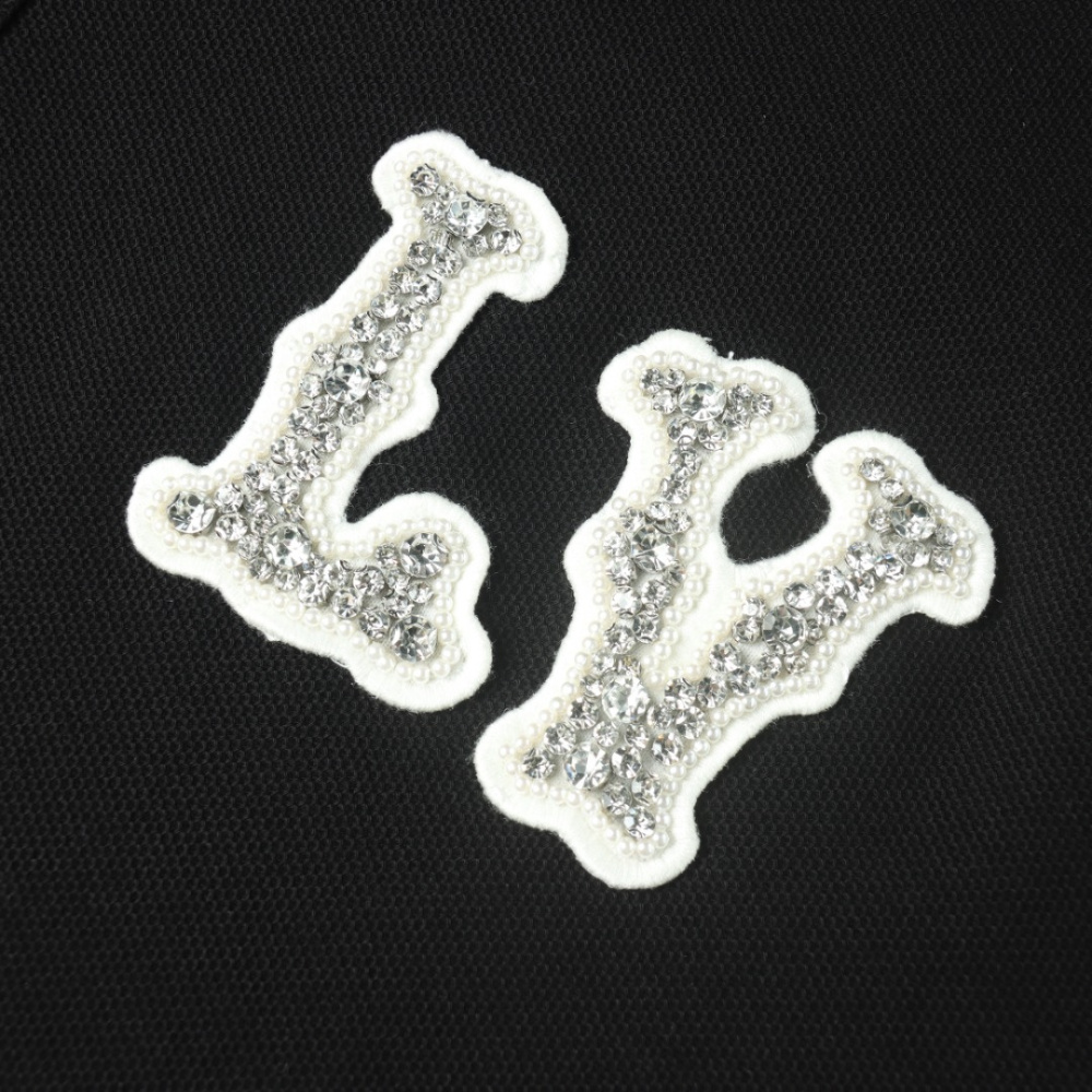 高仿LV*1AFR0070刺繡貼飾POLO衫黑色