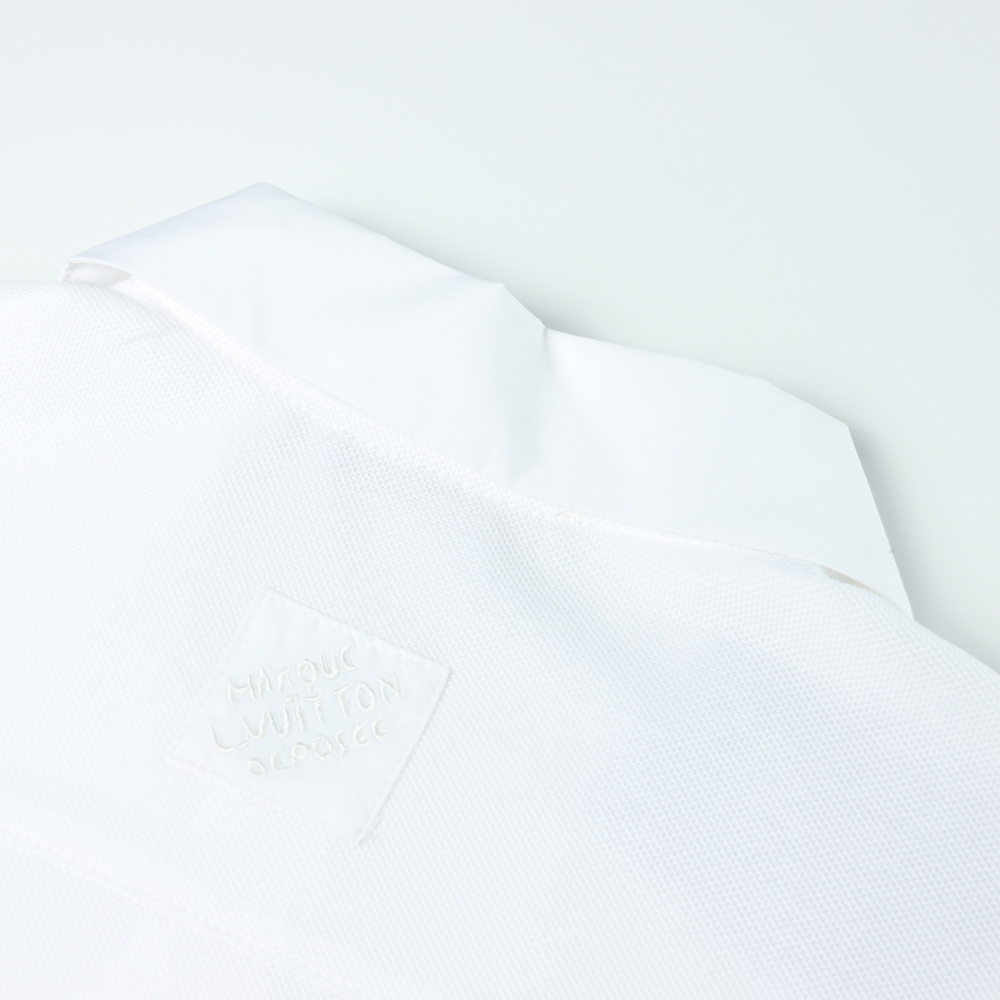 高仿LV*1AFR0069刺繡貼飾POLO衫白色