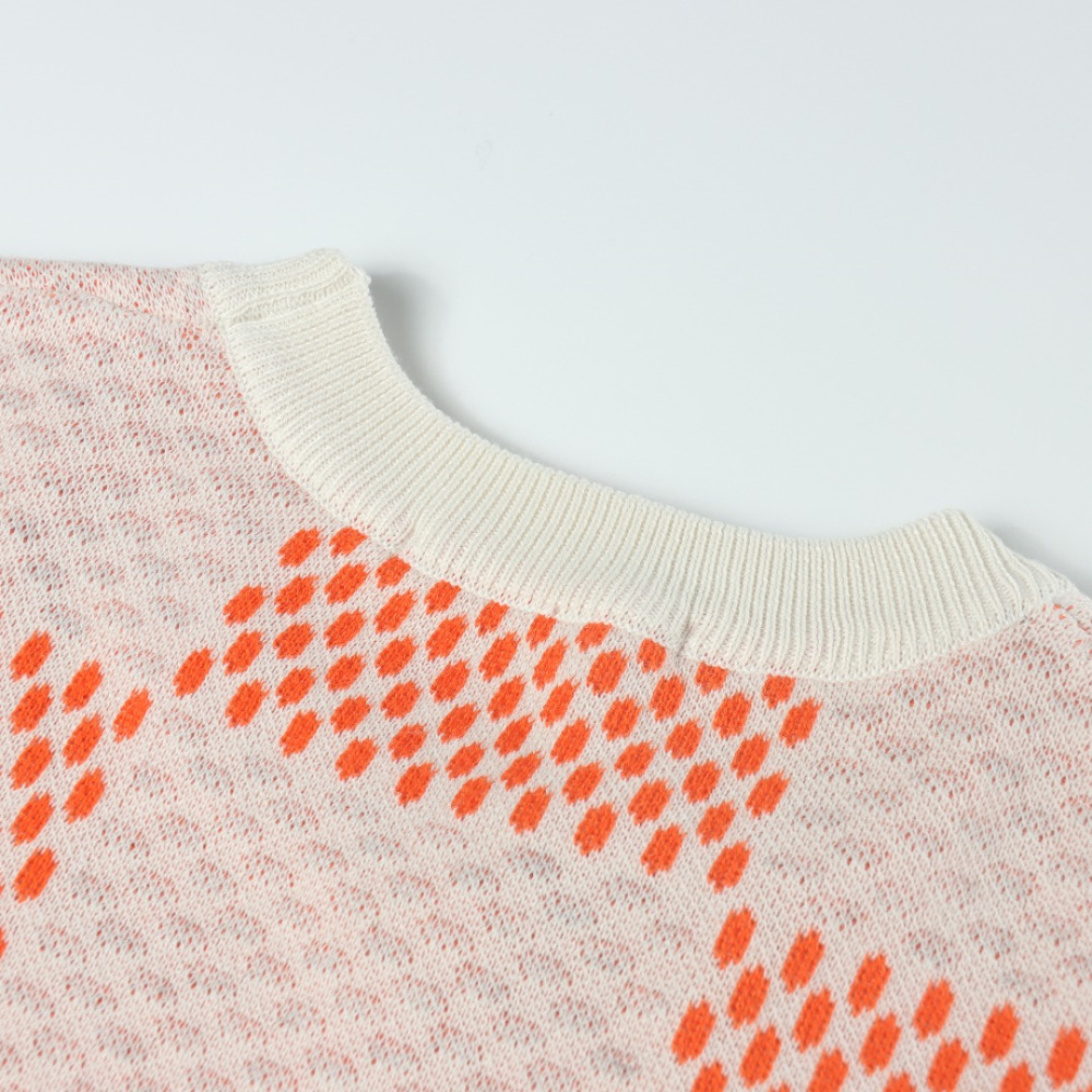 高仿LV*SS24系列1AFIXX棋盤格短袖橙紅色