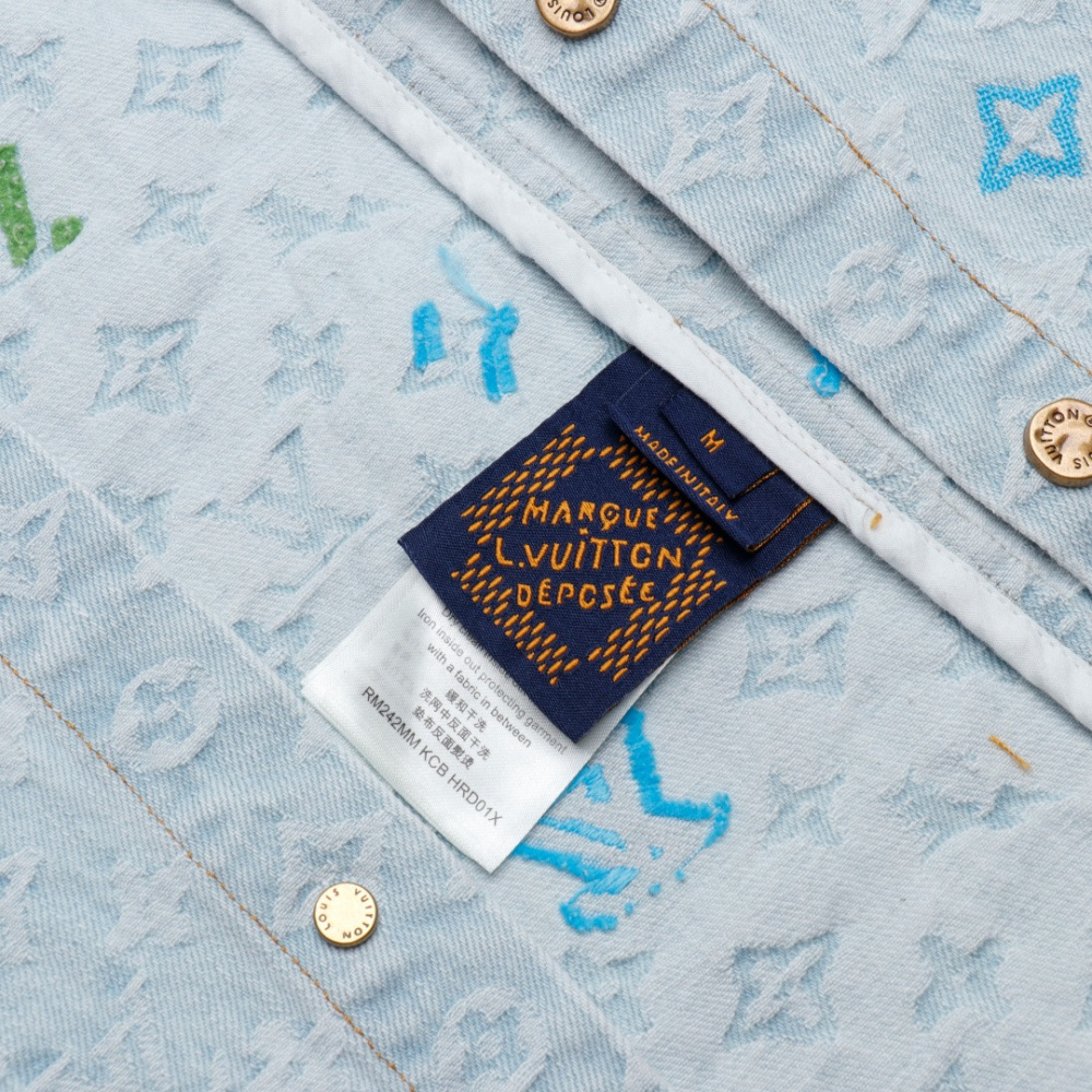 高仿LV*1AFR0064糖果繡花水泥牛仔套裝