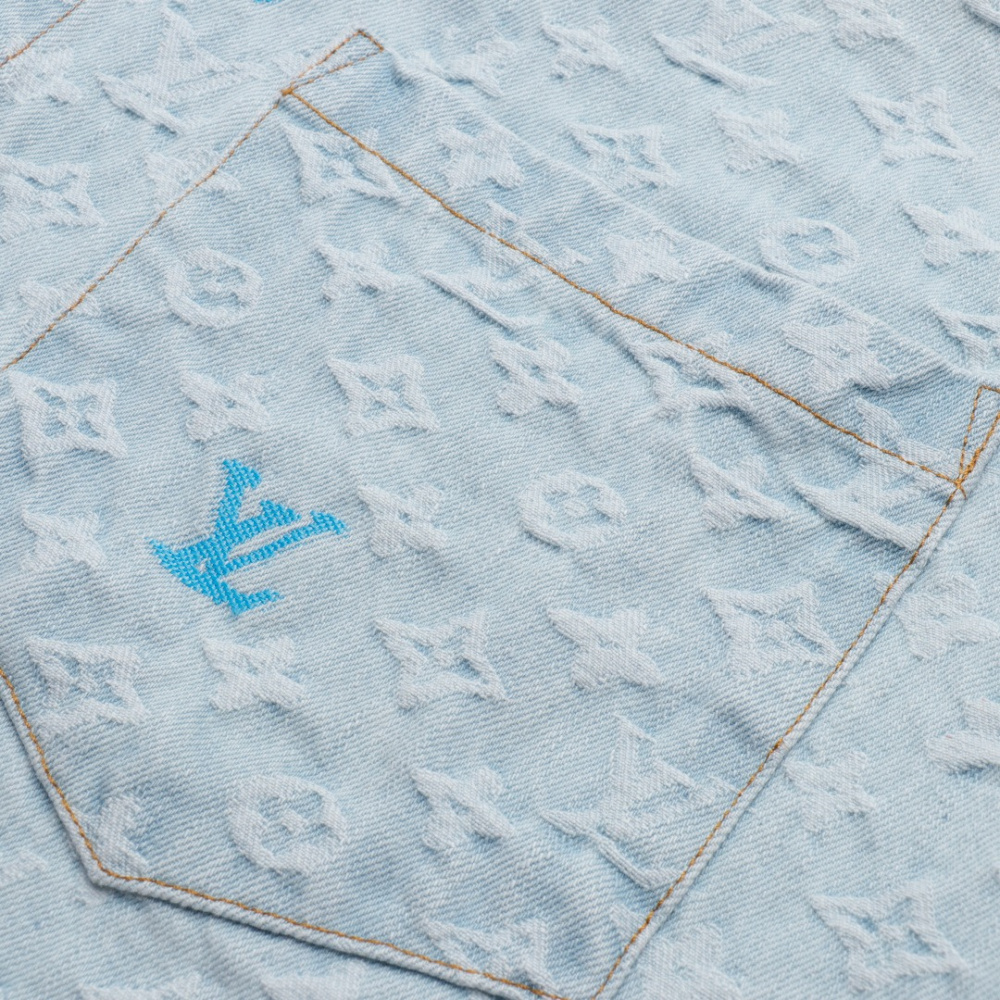 高仿LV*1AFR0064糖果繡花水泥牛仔套裝