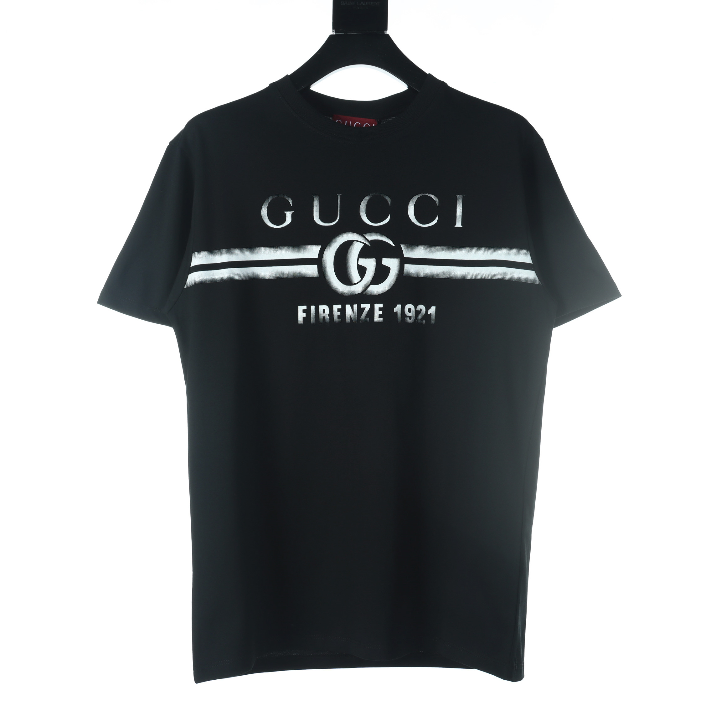 高仿Gucci*785345漸變字母1921T恤黑色
