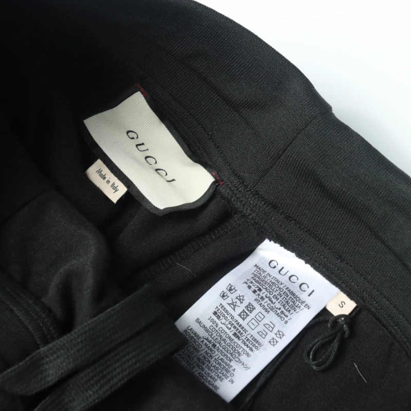 高仿Gucci*SS23系列768568滿印雙G休閒短褲黑色