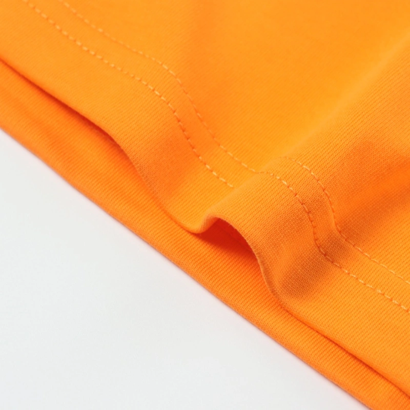 高仿Gucci*770331粉色刺繡LOGO短袖T恤橙色