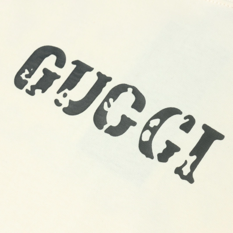 高仿Gucci*Balenciaga聯名款短袖T恤米色