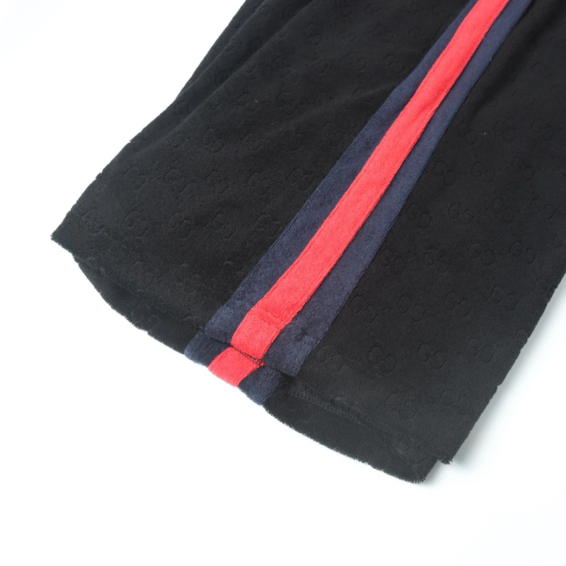 高仿Gucci*SS23系列768568滿印雙G休閒短褲黑色
