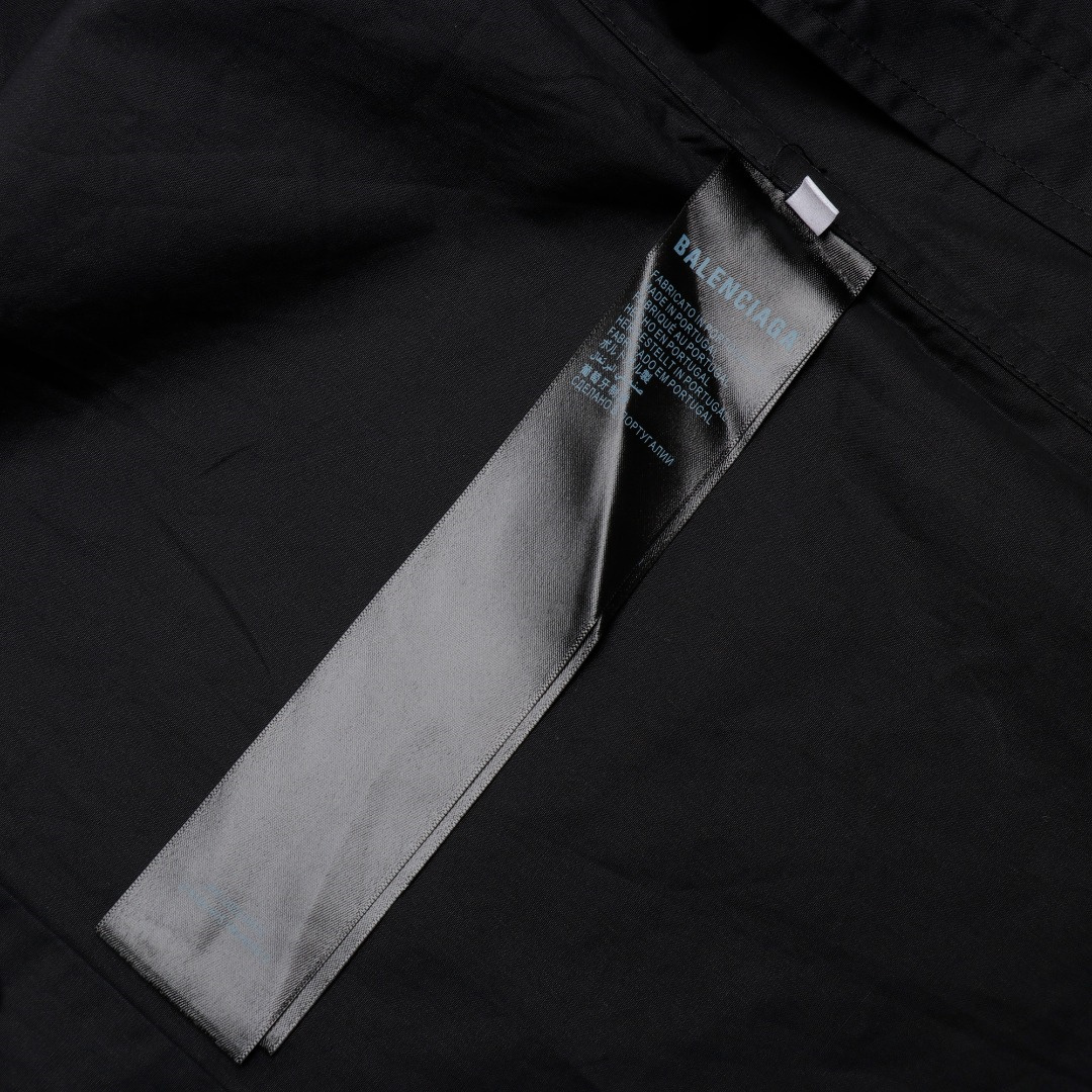 高仿Balenciaga*SS24系列725377歷代LOGO襯衫黑色