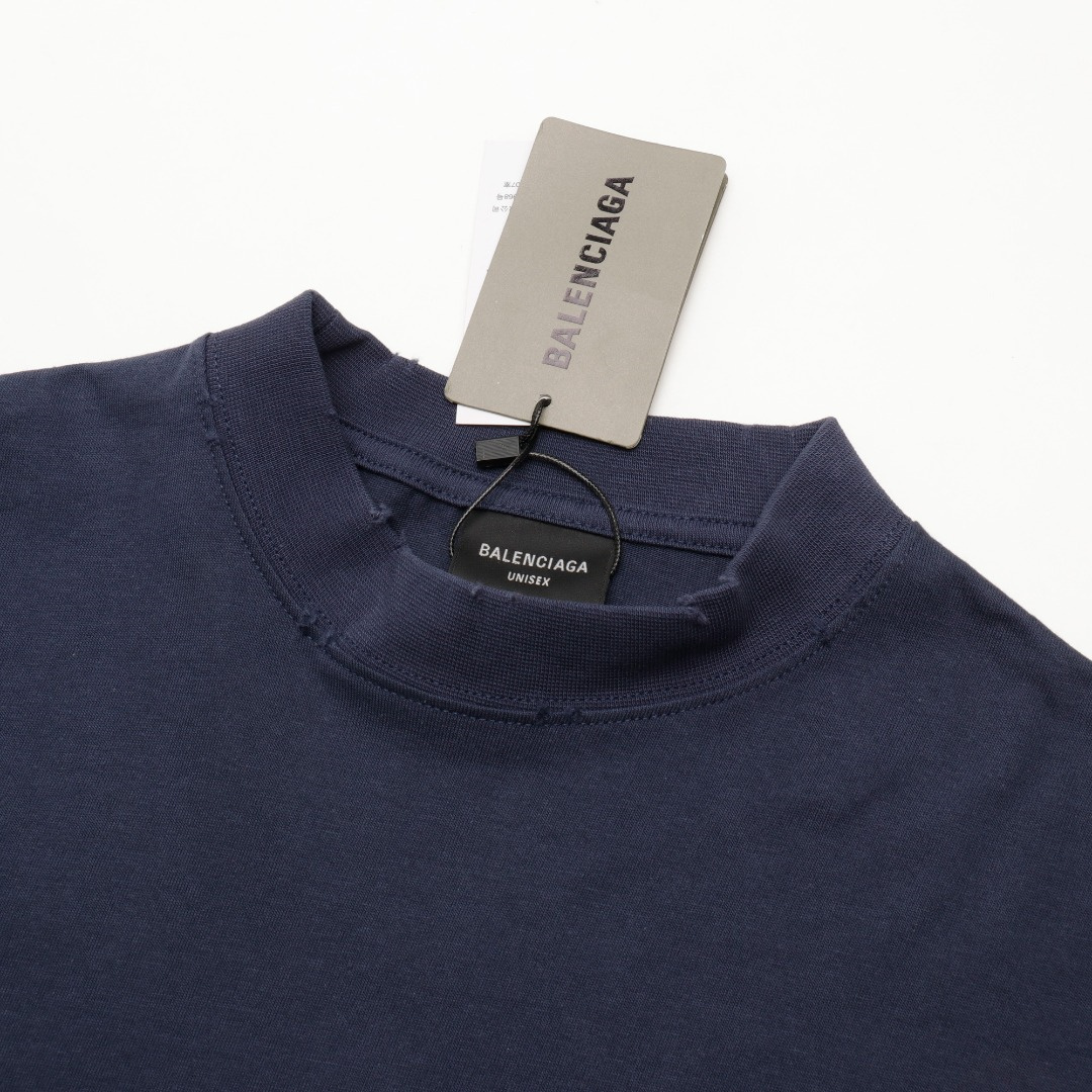 高仿Balenciaga*SS24系列787349做舊短袖T恤