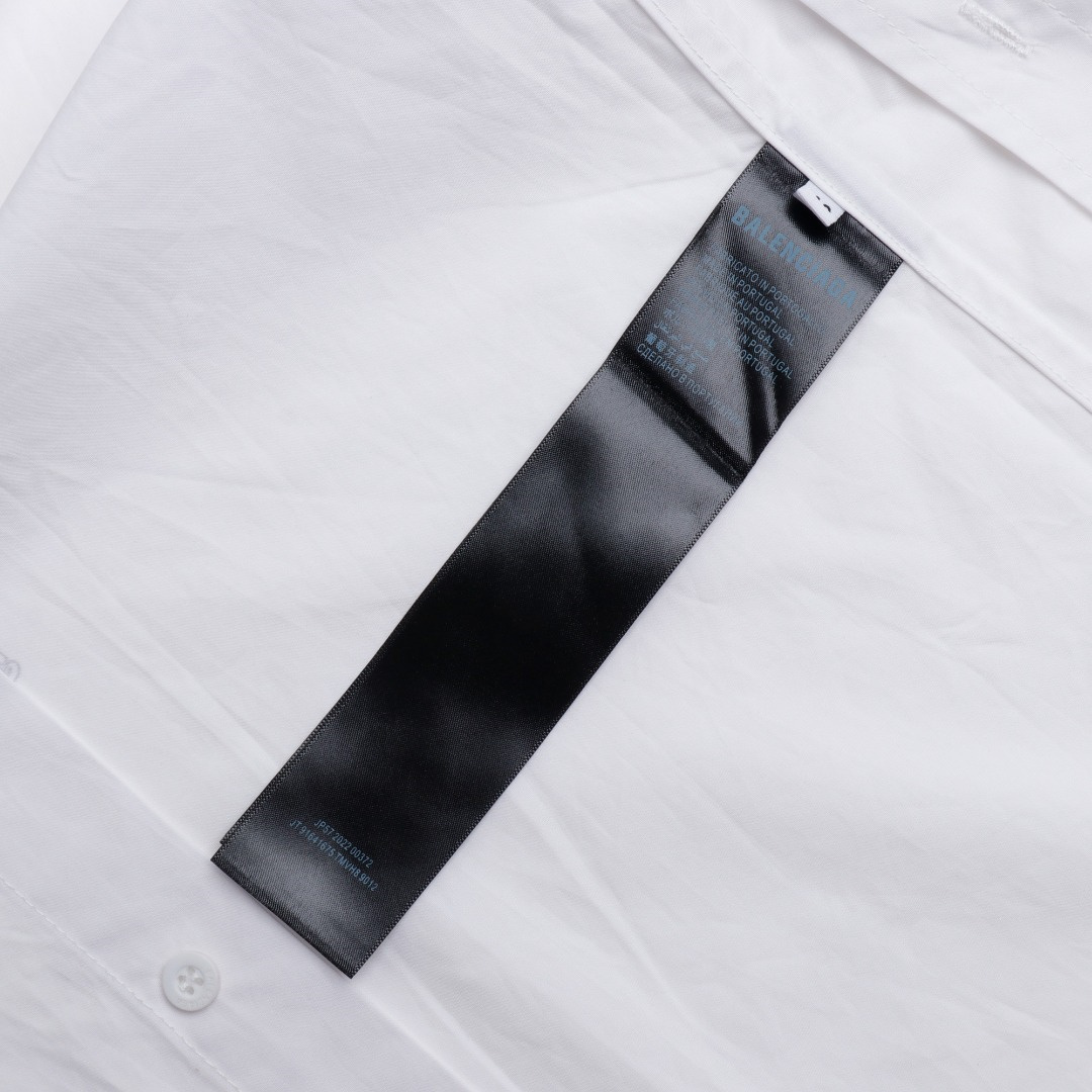 高仿Balenciaga*SS24系列725377歷代LOGO襯衫白色