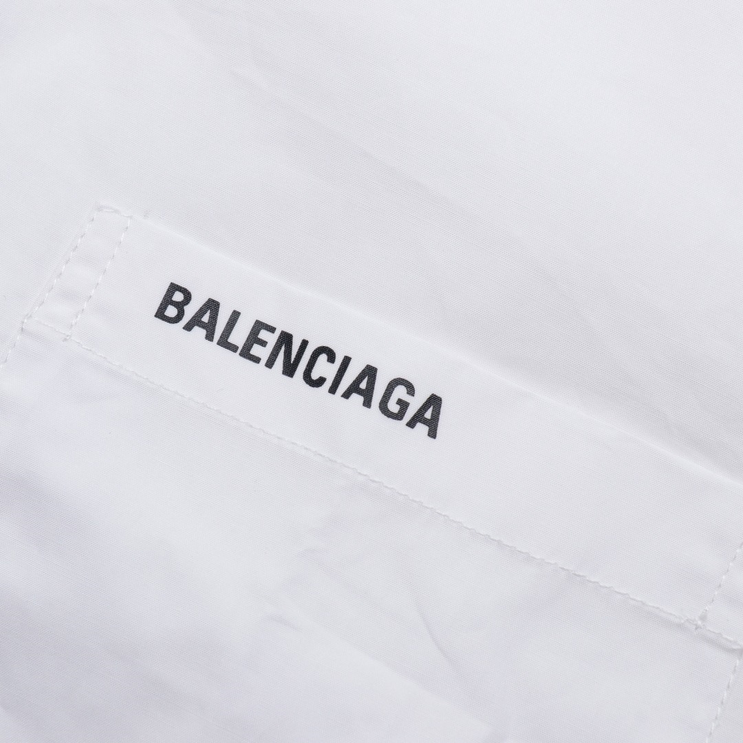 高仿Balenciaga*SS24系列725377歷代LOGO襯衫白色