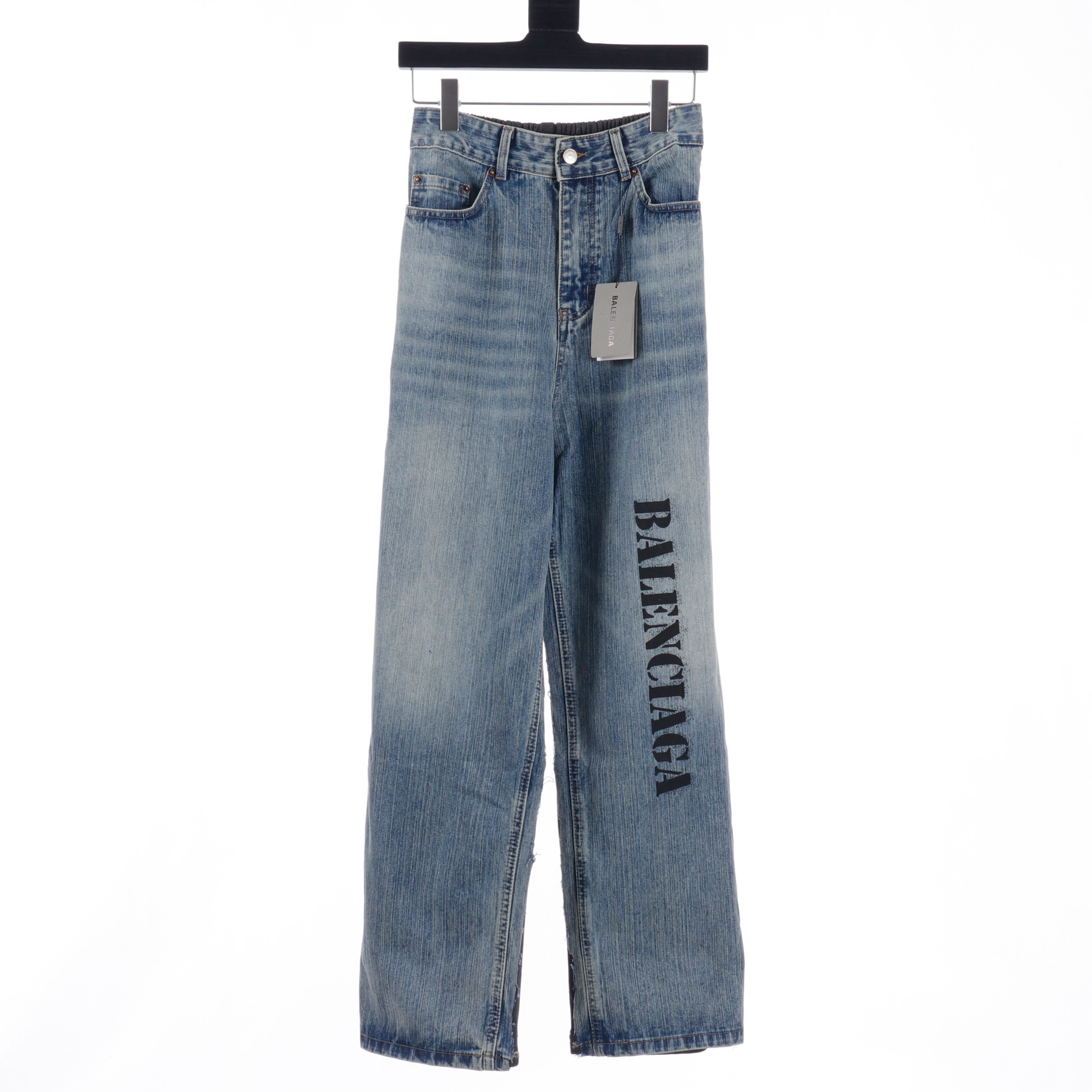 高仿Balenciaga*SS24系列783697塗層字面牛仔褲